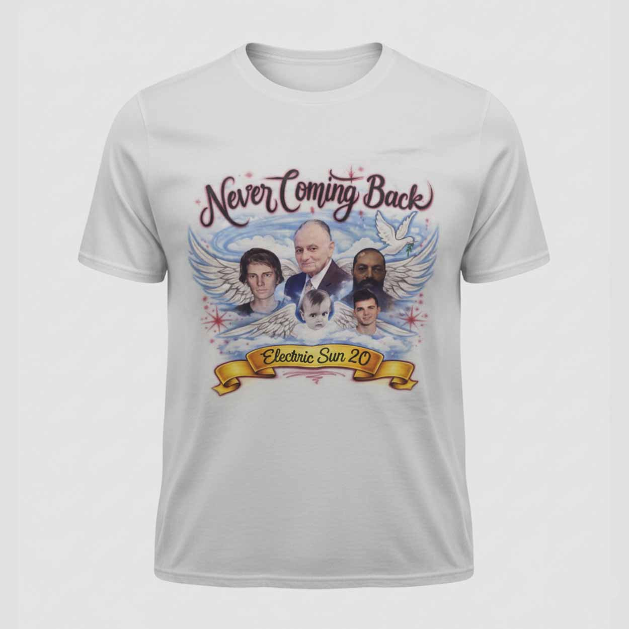 Never Coming Back Electric Sun 20 Shirt