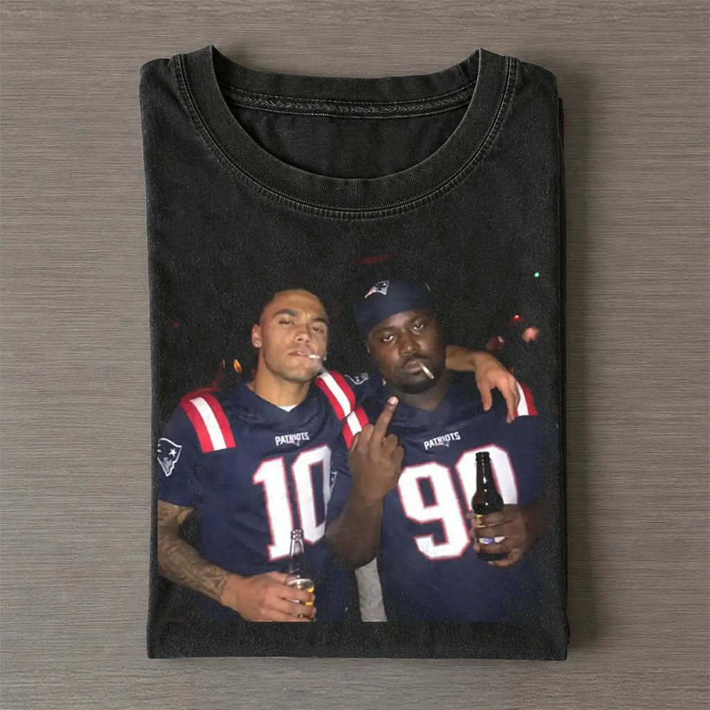 New England Patriots Drake Maye And Christian Barmore Drinking Wash Shirt Patriots Merch Gift