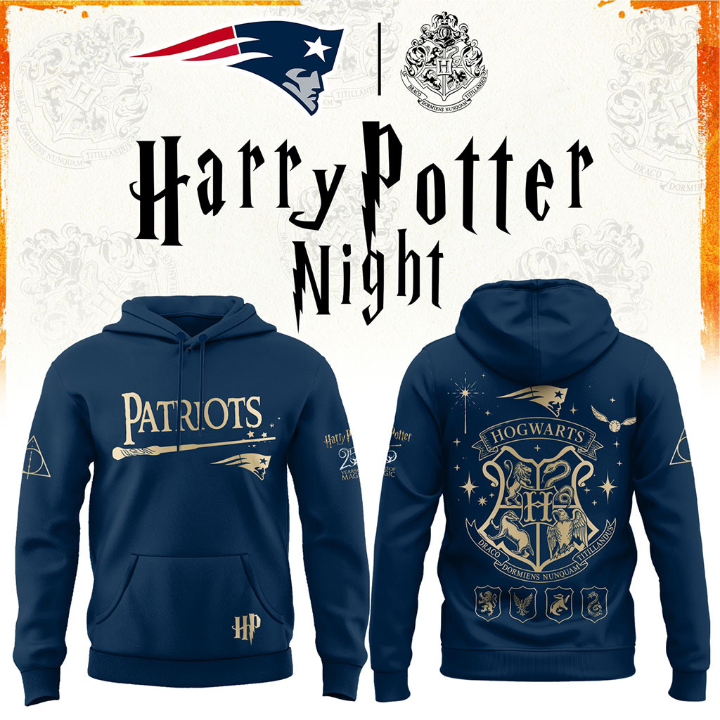 New England Patriots Harry Potter 25th Anniversary Hoodie 2026 NE Patriots Merch Gifts For Fan