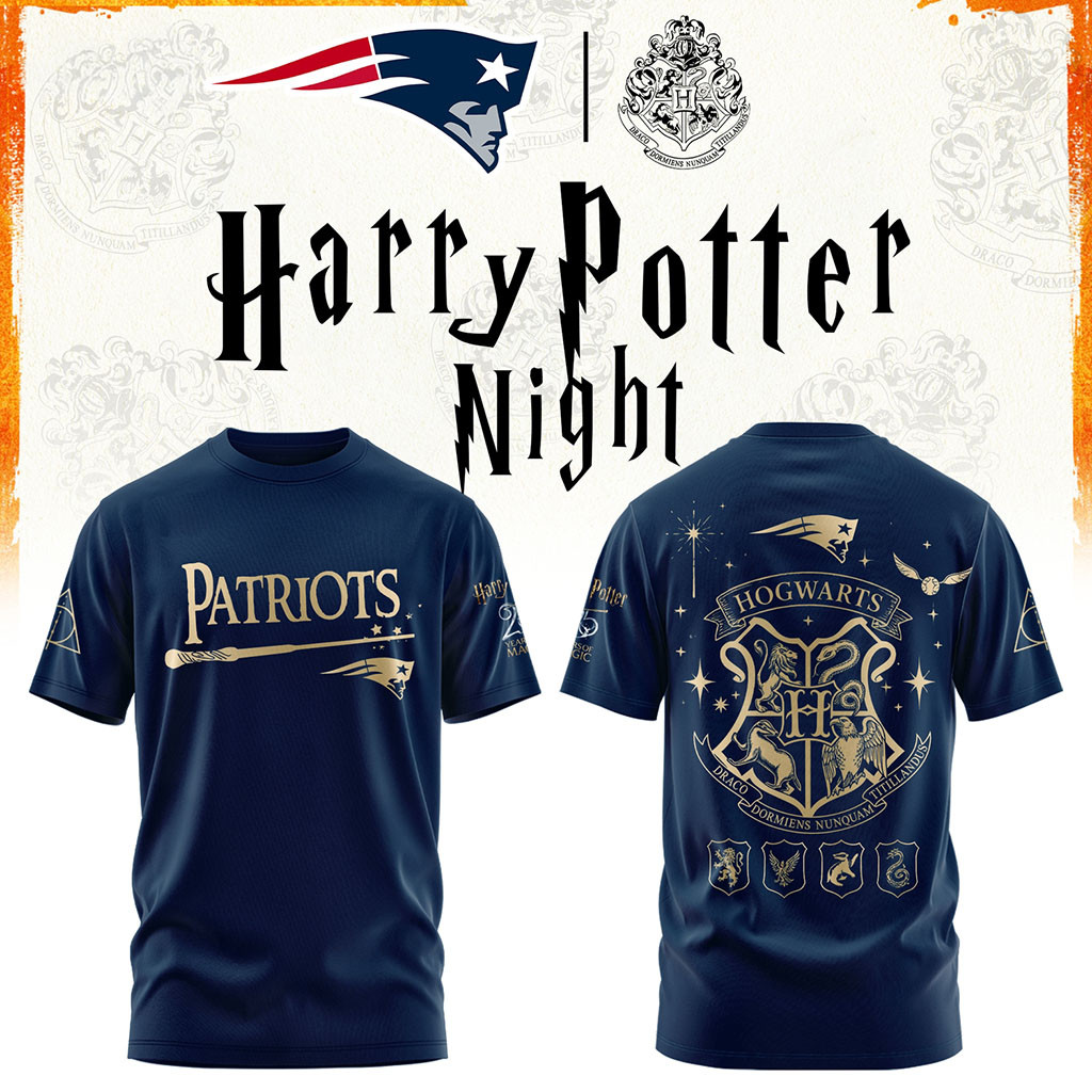 New England Patriots Harry Potter 25th Anniversary T-Shirt 2026 NE Patriots Merch Game Day Gift