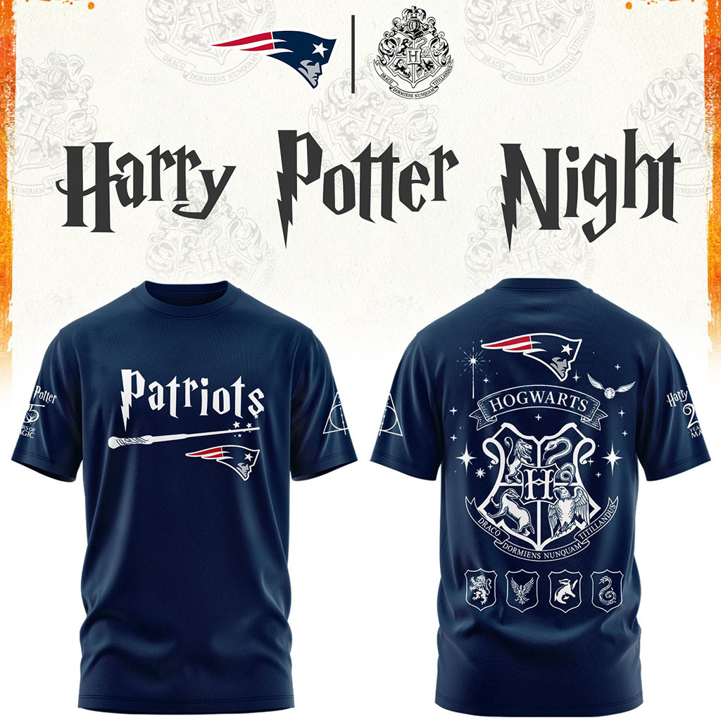 New England Patriots Harry Potter 25th Anniversary T-Shirt NE Patriots Merch Football Fan Gifts