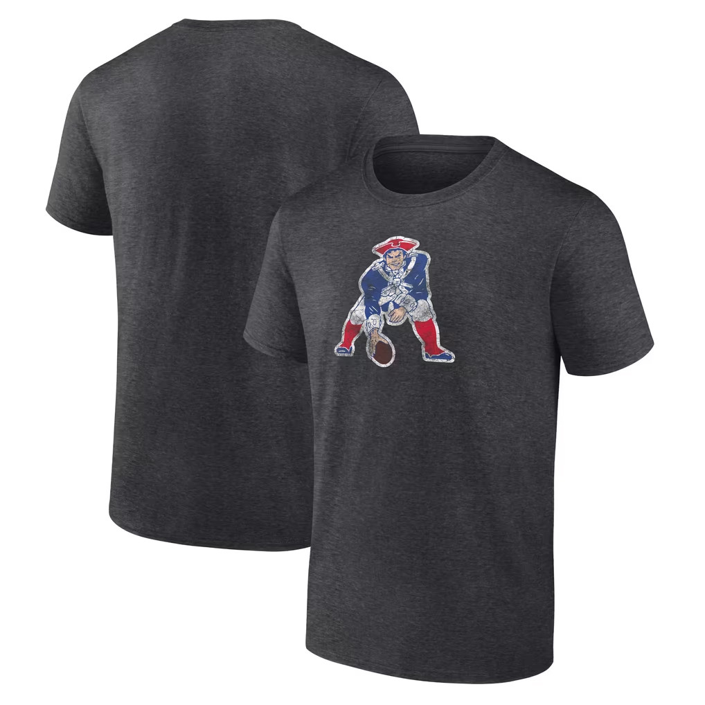New England Patriots Merch 2026 NE Patriots Throwback Logo T-Shirt Football Related Gifts
