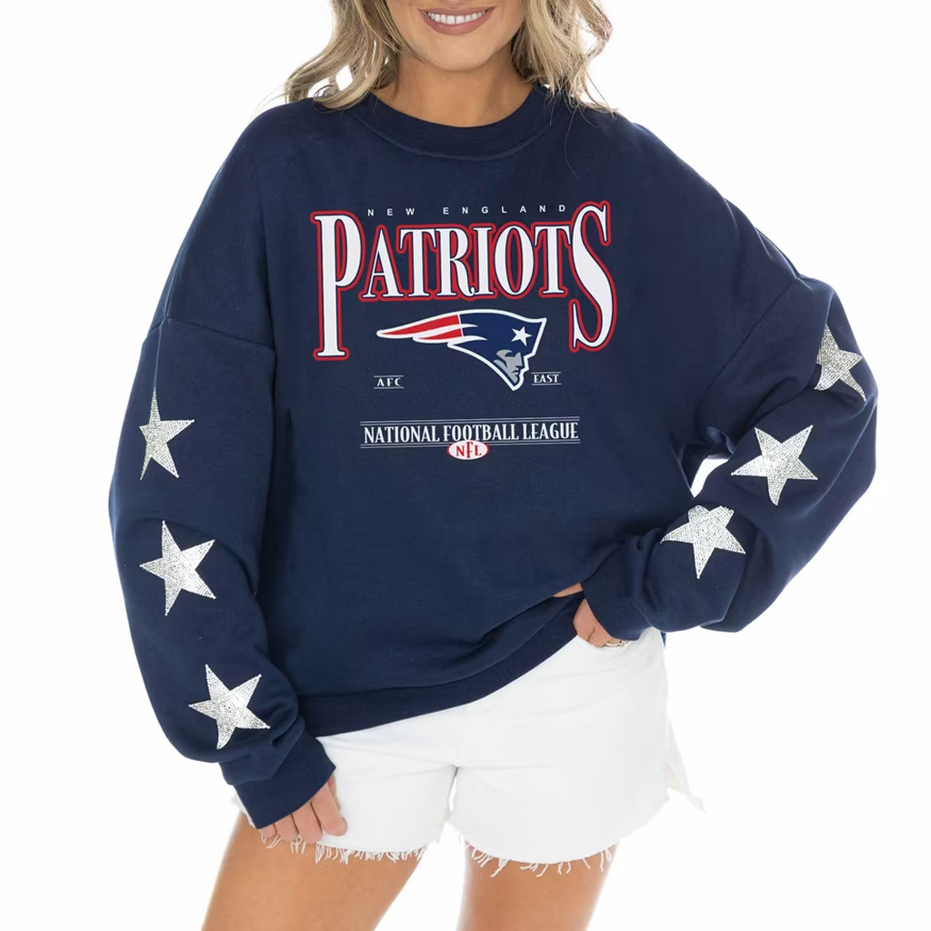 New England Patriots Merch 2026 Patriots Star Sleeve Settle The Score Sweatshirt Game Day Gift
