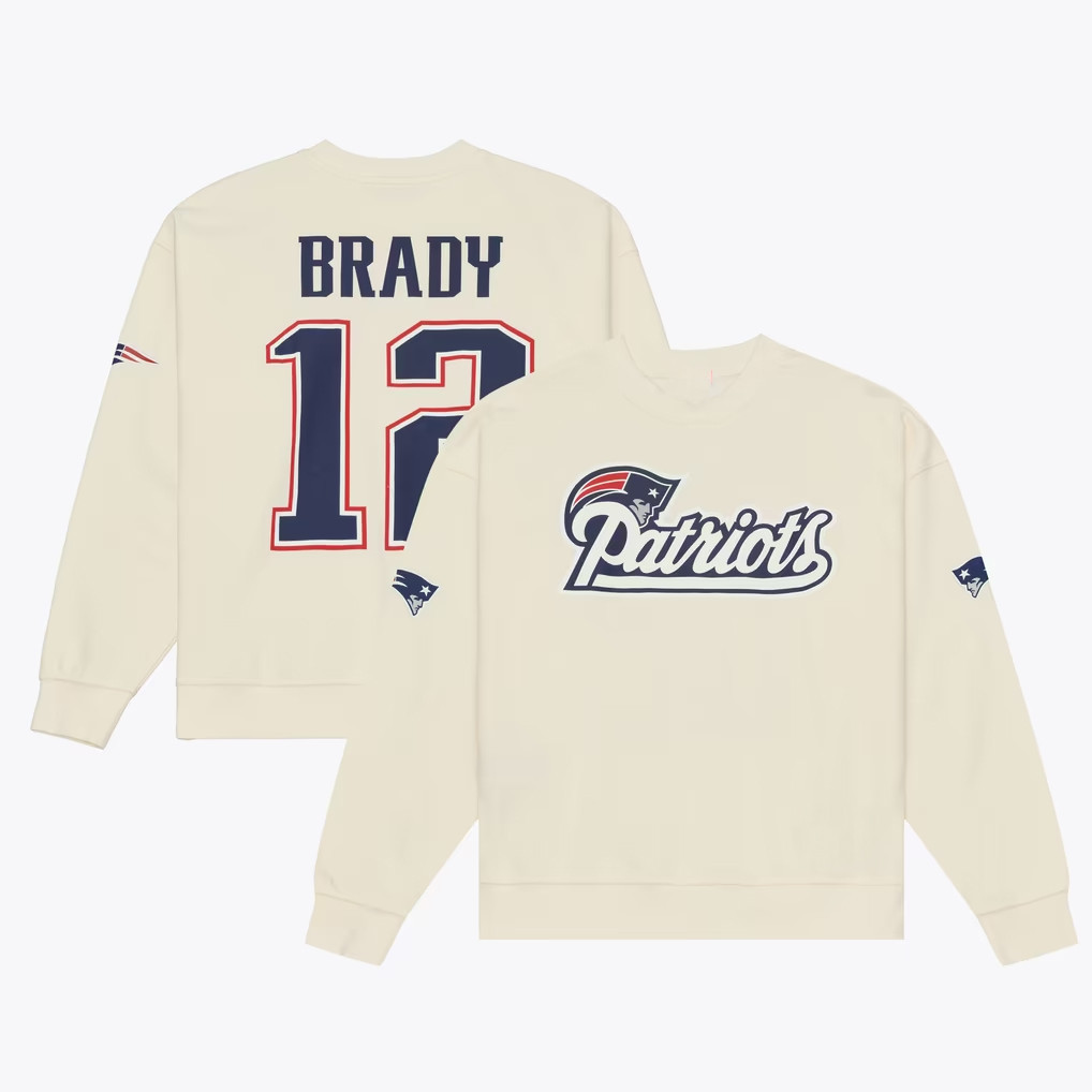 New England Patriots Merch 2026 Tom Brady #12 NE Patriots Retired Legend Crewneck Sweatshirt New England Patriots Merch 2026 Tom Brady #12 NE Patriots Retired Legend Crewneck Sweatshirt
