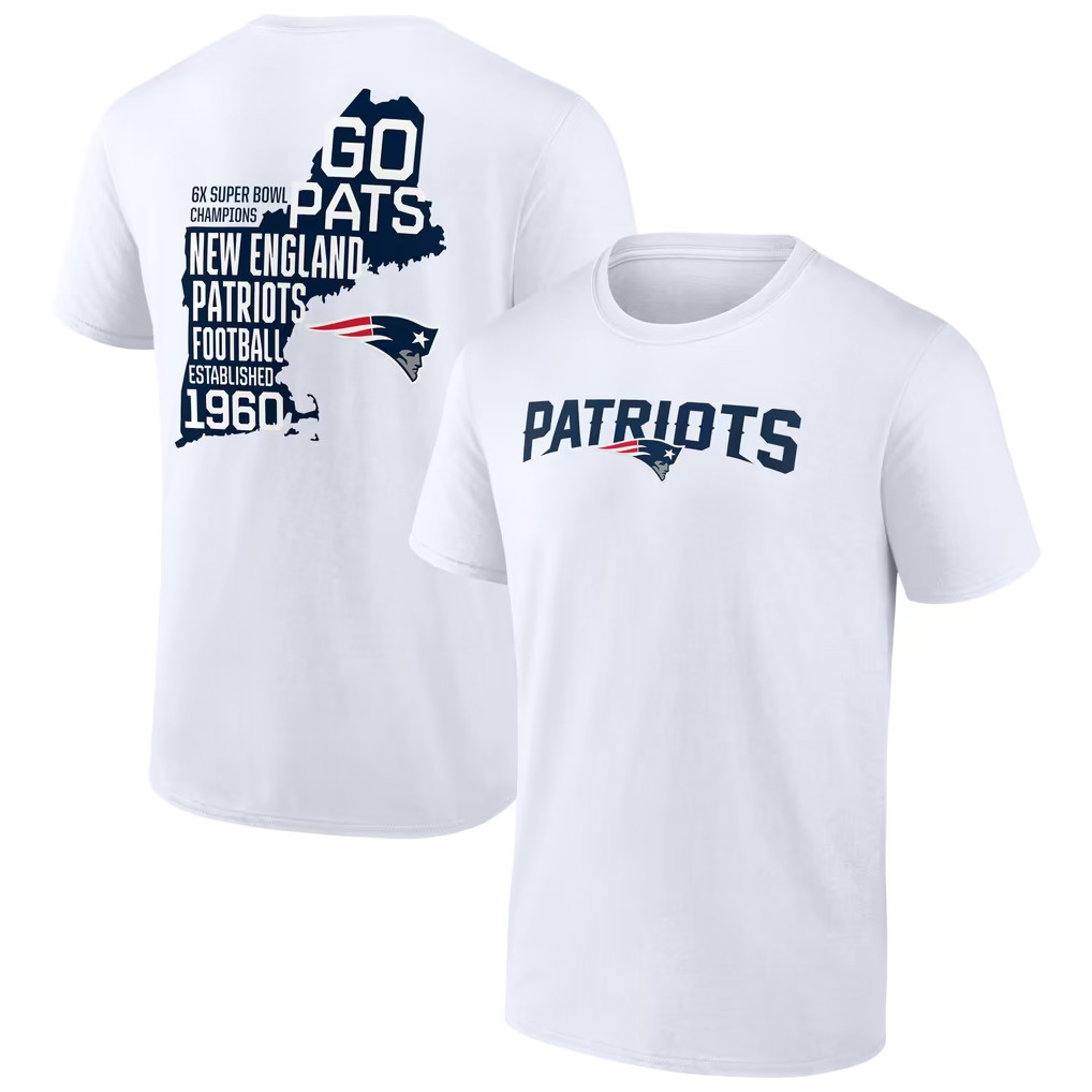 New England Patriots Merch 2026 White NE Patriots Hot Shot T-Shirt Best Gift For Football Lover