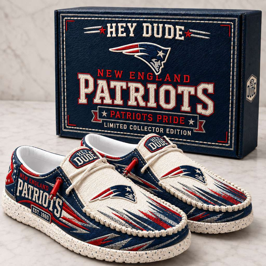 New England Patriots Merch Est 1960 New England Football Slip-On Loafers Gifts For Football Fan