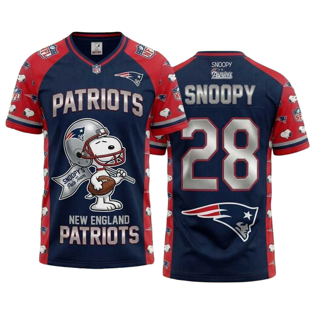 New England Patriots Snoopy Jersey Game Day Outfits NE Patriots Merch Gift For Football Fans