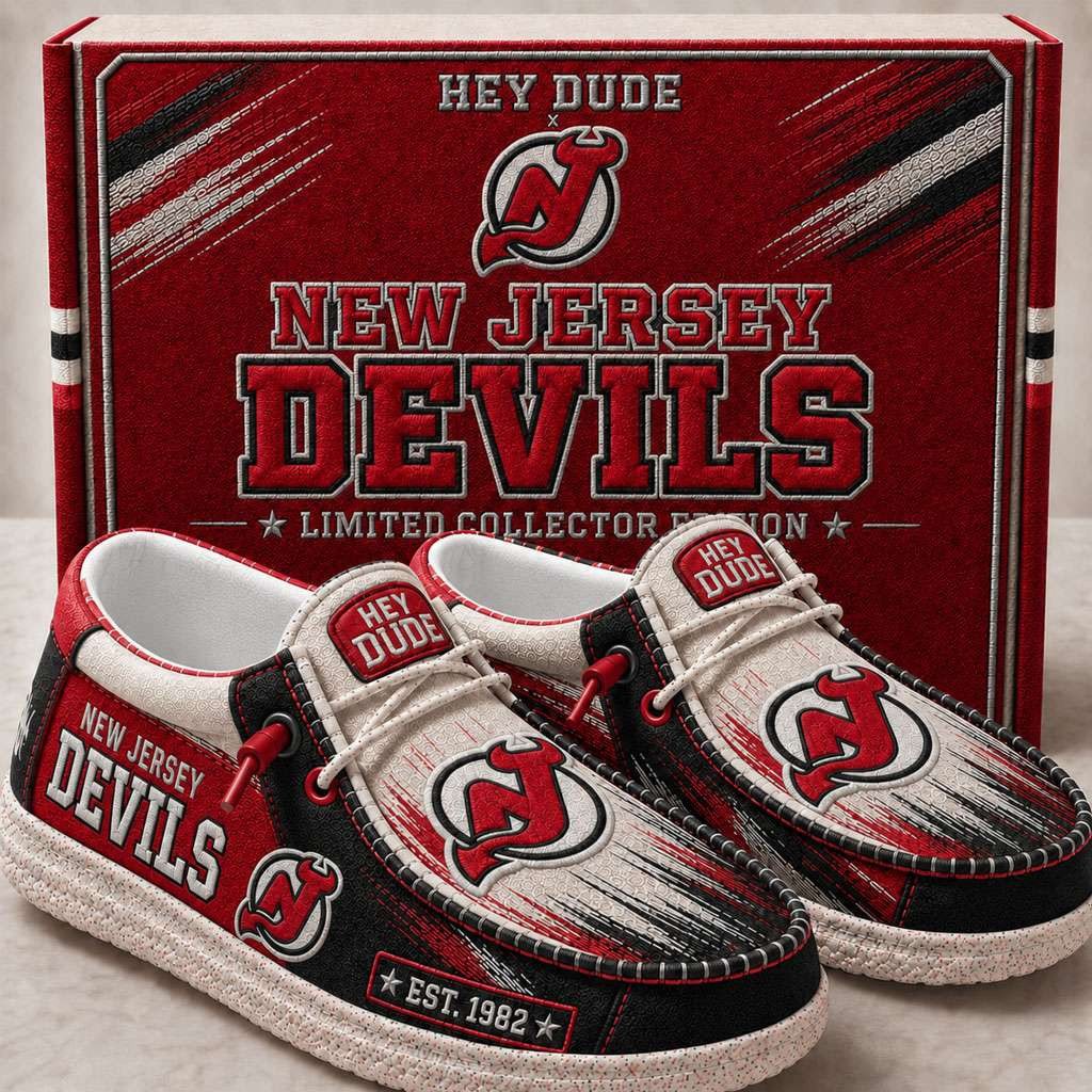 New Jersey Devils Merch Est 1982 NJ Devils Slip-On Loafers Best Gifts For Hockey Fans New Jersey Devils Merch Est 1982 NJ Devils Slip-On Loafers Best Gifts For Hockey Fans