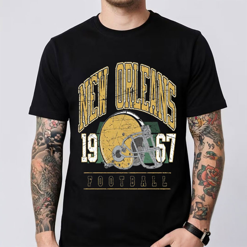 New Orleans Football Vintage T-Shirt Game Day Sunday Drip Apparel NO Saints Merch Fan Gifts