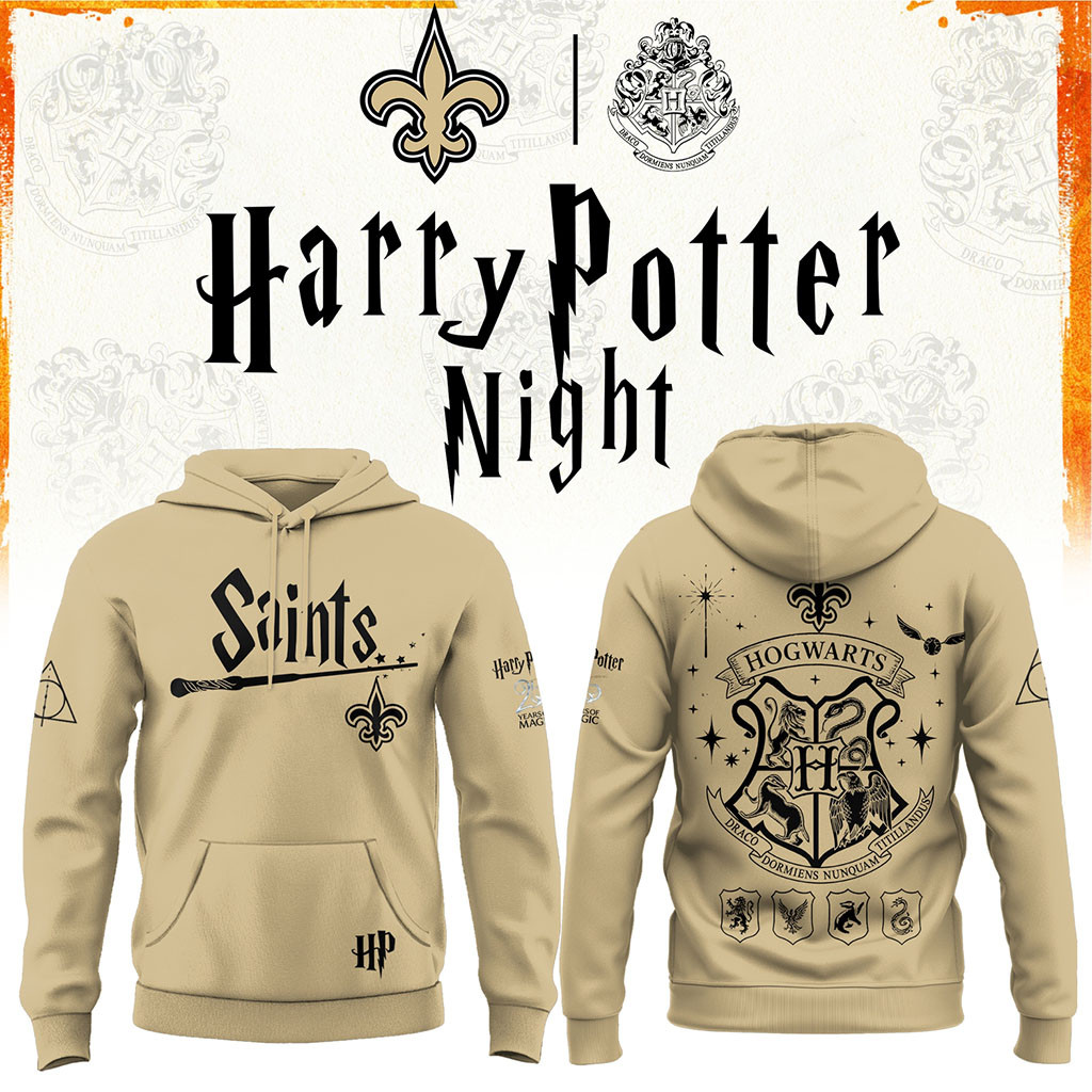 New Orleans Saints X Harry Potter 25th Anniversary Hoodie 2026 NO Saints Merch Game Day Outfits