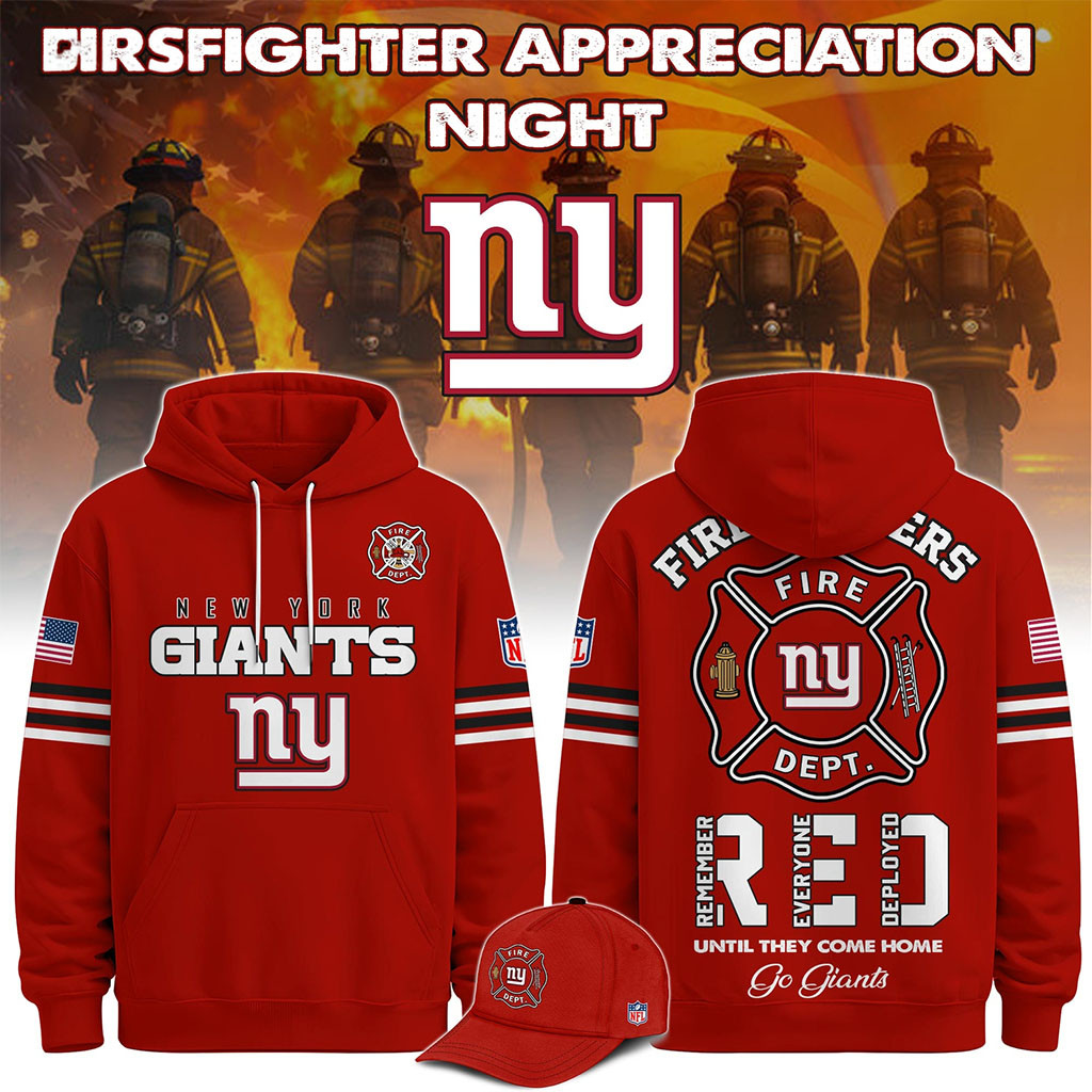 New York Giants Firefighter Appreciation Night 2026 Hoodie NY Giants Merch Game Day Gifts