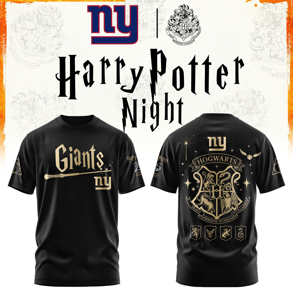 New York Giants Football Harry Potter 25th Anniversary T-Shirt 2026 NY Giants Merch Fan Gifts New York Giants Football Harry Potter 25th Anniversary T-Shirt 2026 NY Giants Merch Fan Gifts