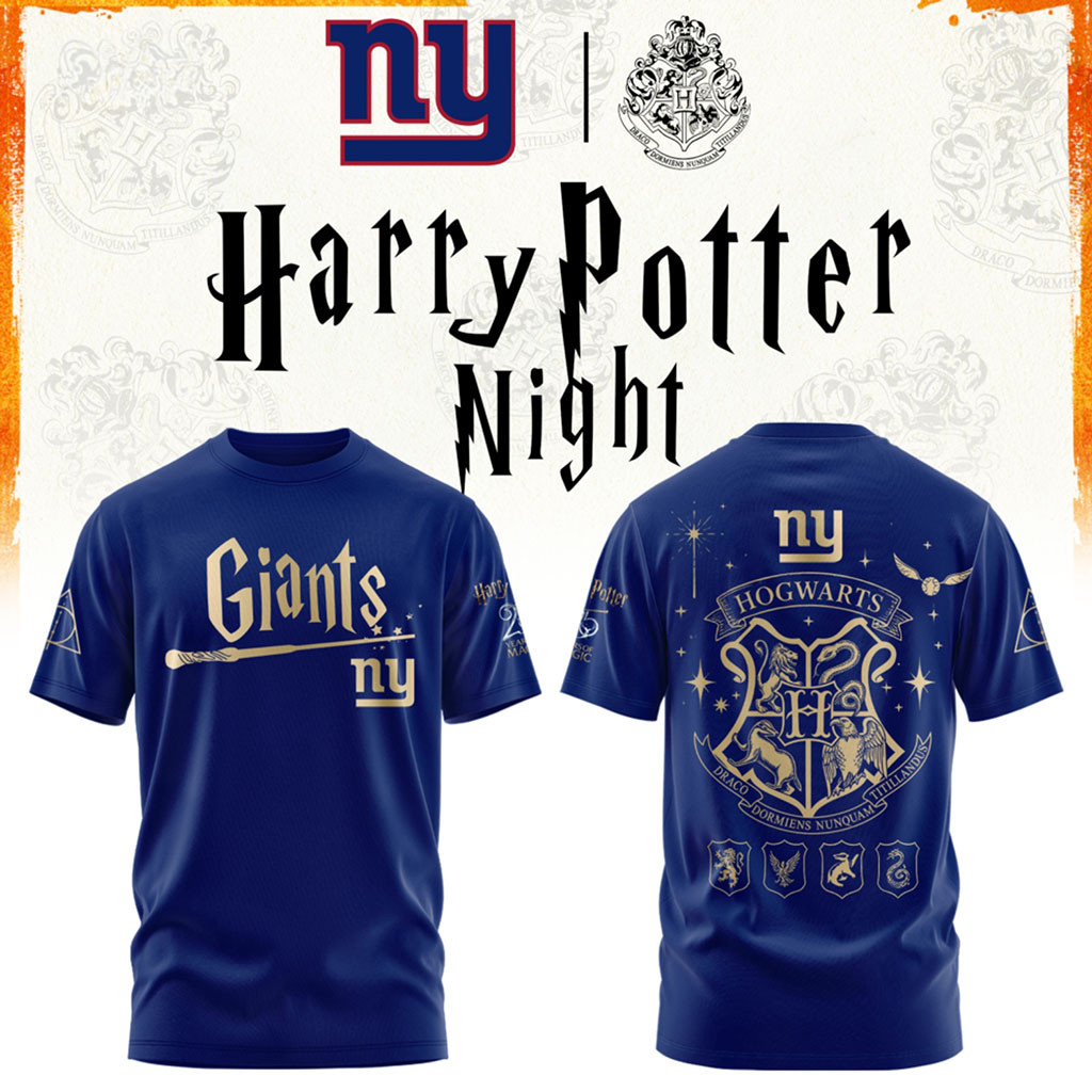 New York Giants Harry Potter 25th Anniversary Shirt 2026 NY Giants Merch Gift For Football Fans New York Giants Harry Potter 25th Anniversary Shirt 2026 NY Giants Merch Gift For Football Fans