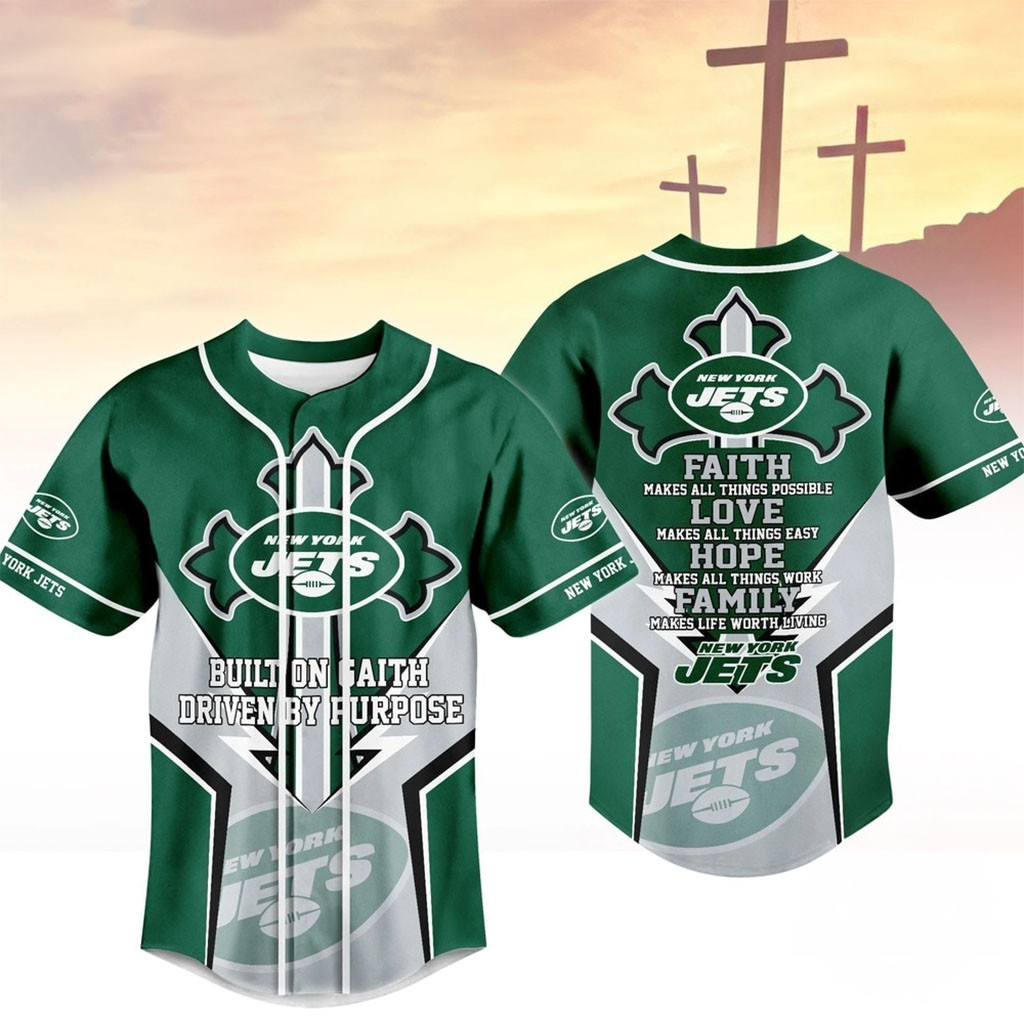 New York Jets Blessed Beyond The Score Baseball Jersey NY Jets Merch Gift For Football Lovers