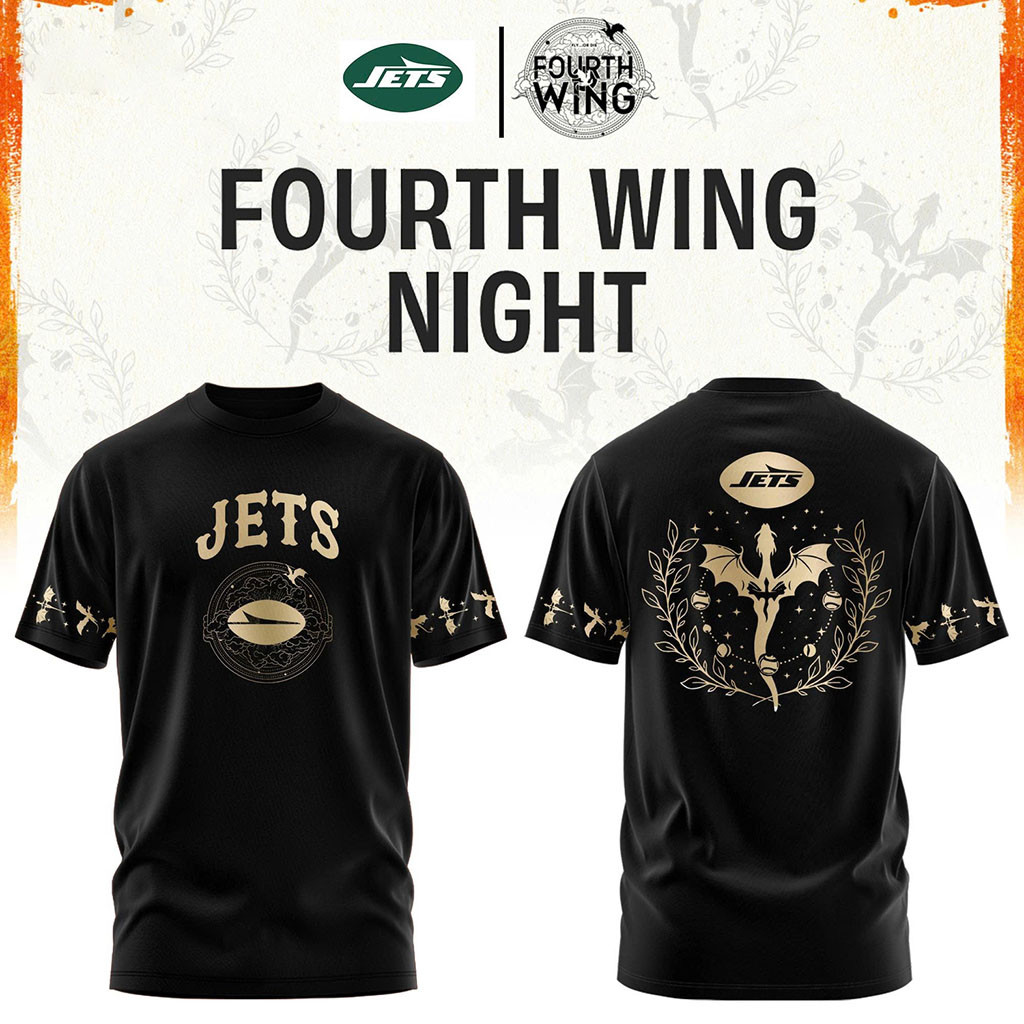 New York Jets Dragon Wing Fantasy Night 2026 Black T-Shirt NY Jets Merch Football Lovers Gifts