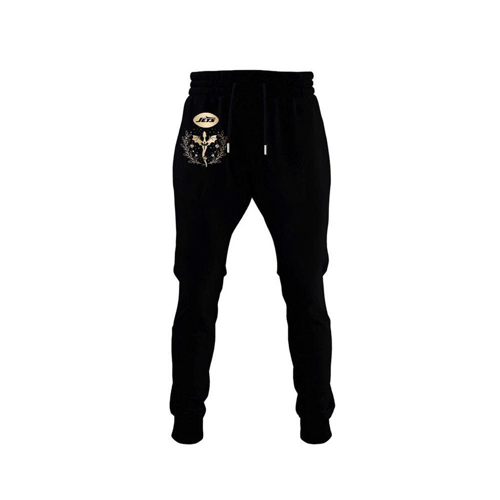 New York Jets Dragon Wing Fantasy Night 2026 Sweatpants NY Jets Merch Football Fan Gear Black