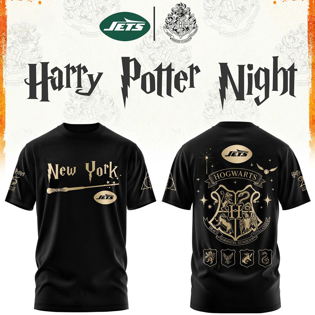 New York Jets Football Harry Potter 25th Anniversary T-Shirt 2026 NY Jets Merch Fan Apparel New York Jets Football Harry Potter 25th Anniversary T-Shirt 2026 NY Jets Merch Fan Apparel