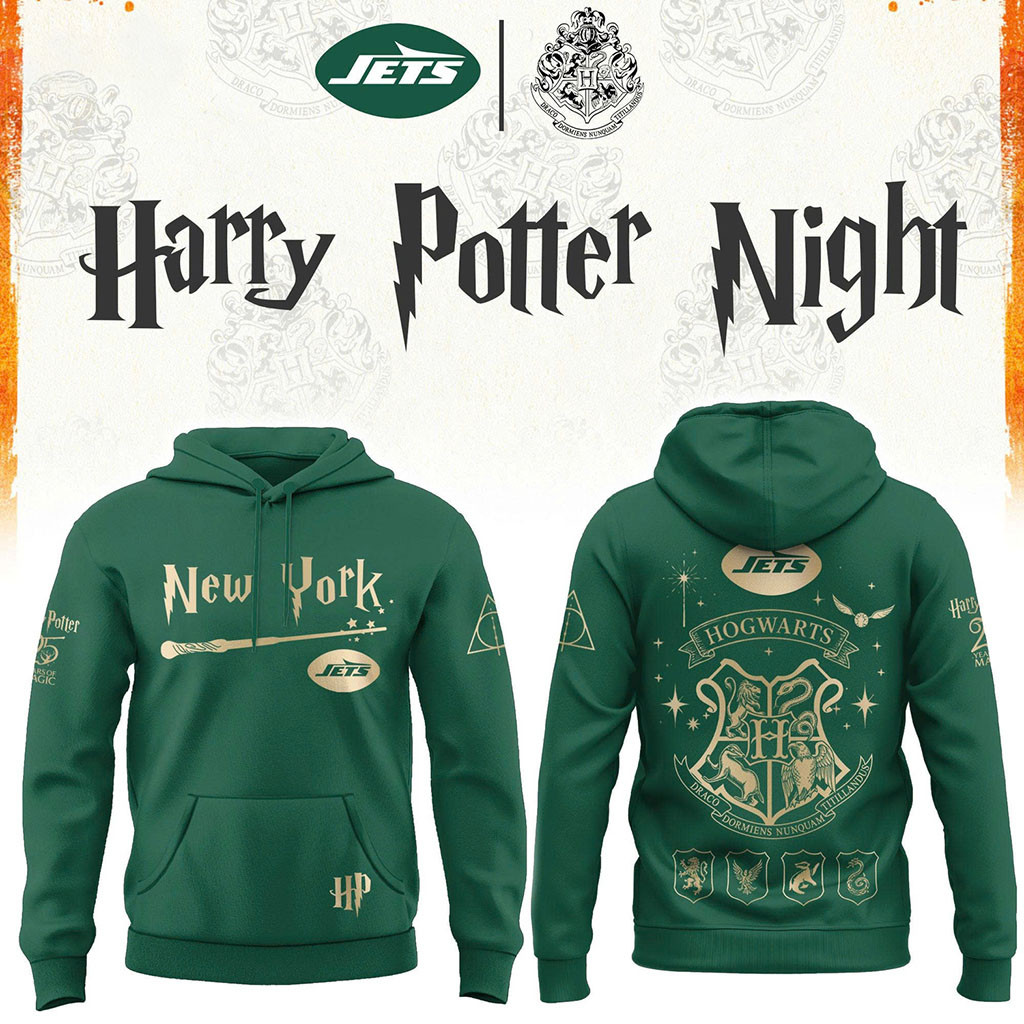 New York Jets Harry Potter 25th Anniversary Hoodie 2026 NY Jets Merch Football Related Gifts