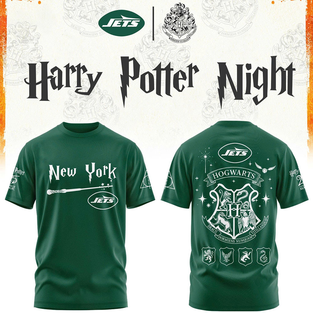 New York Jets Harry Potter 25th Anniversary T-Shirt 2026 NY Jets Merch Game Day Gift For Fans New York Jets Harry Potter 25th Anniversary T-Shirt 2026 NY Jets Merch Game Day Gift For Fans