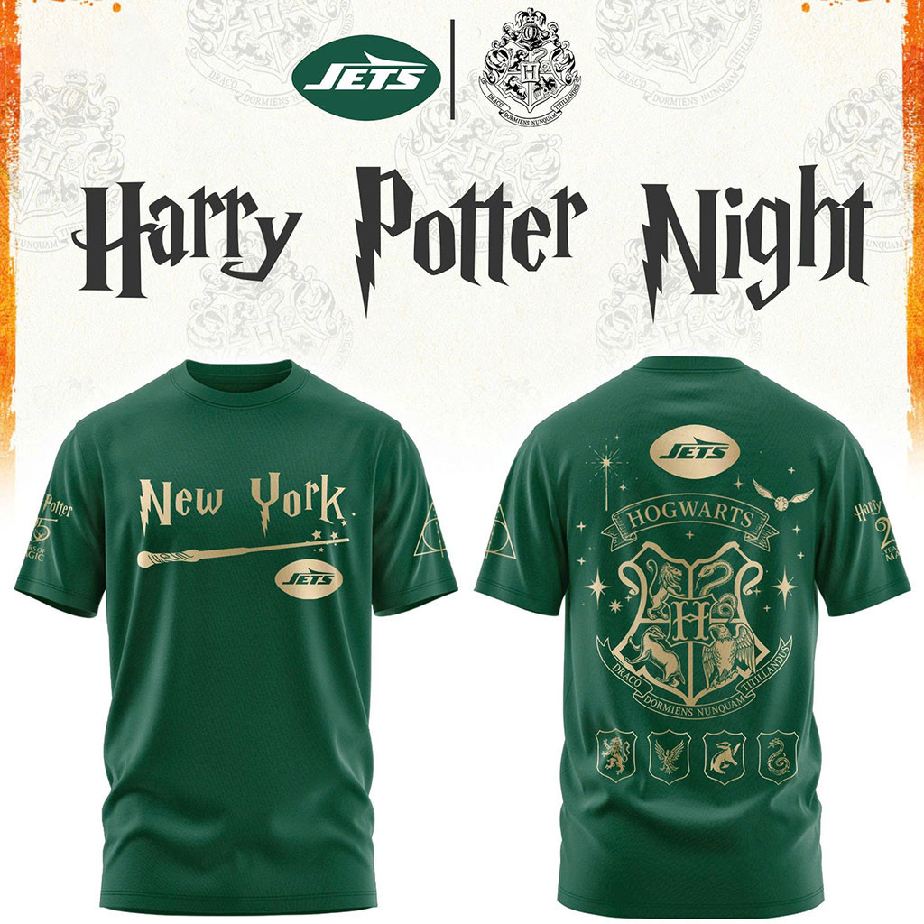 New York Jets Harry Potter 25th Anniversary T-Shirt 2026 NY Jets Merch Gift For Football Fans