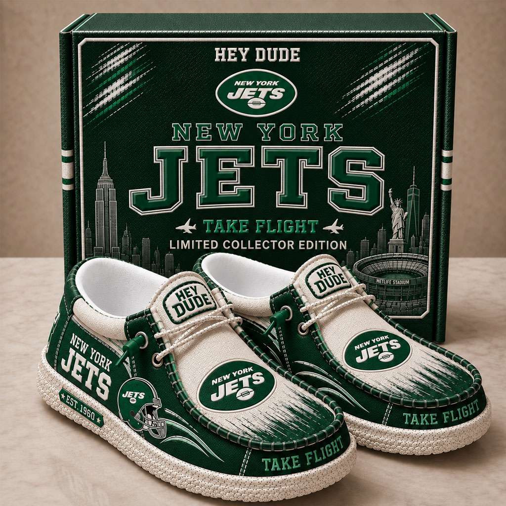 New York Jets Merch Take Flight Slip-On Loafers Best Gifts For Football Fans New York Jets Merch Take Flight Slip-On Loafers Best Gifts For Football Fans
