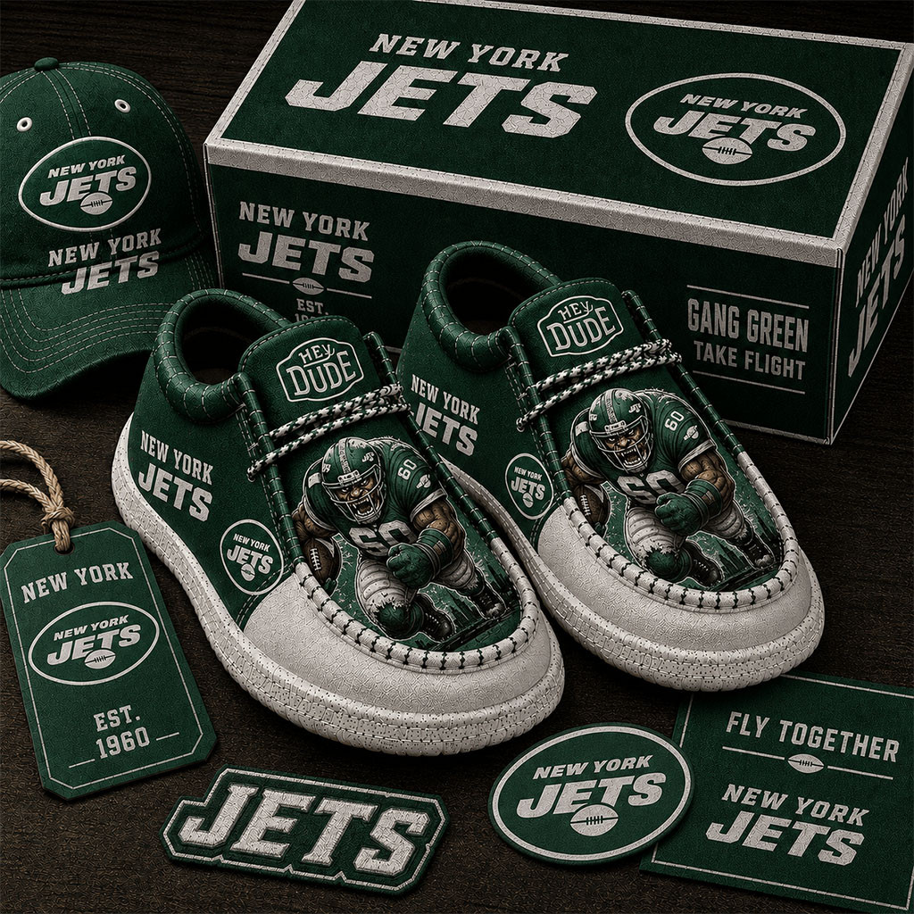 New York Jets Shoes Football Game Day Loafers NY Jets Merch Best Gift For Football Lovers