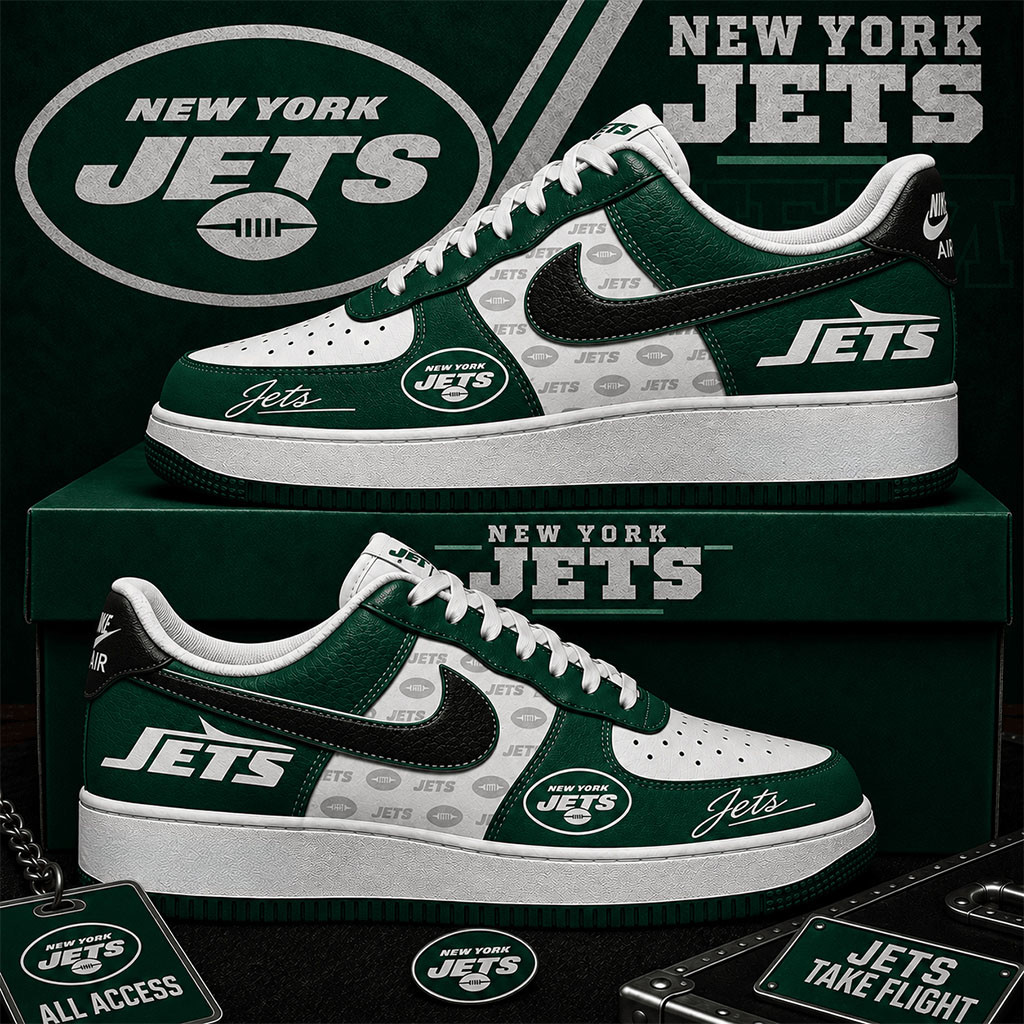 New York Jets Take Flight Sneakers Football Game Day Shoes NY Jets Merch Gift For Brothers