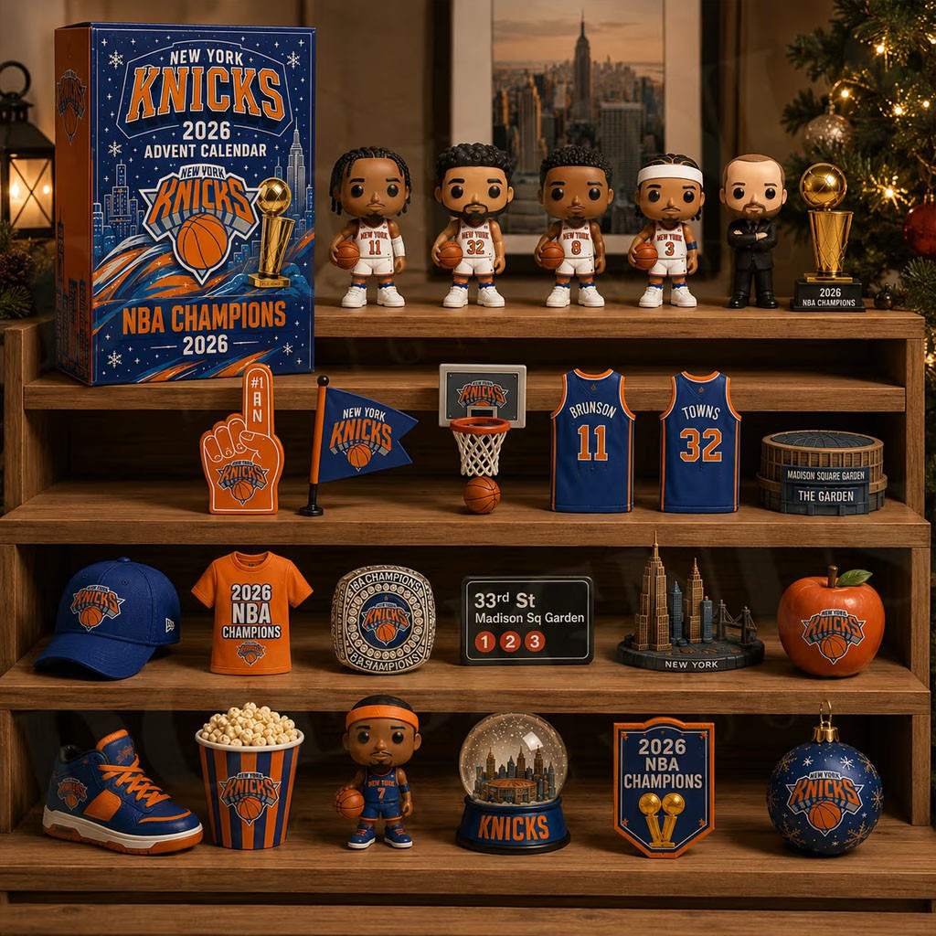 New York Knicks 2026 Champions 24-Piece Advent Calendar Christmas Tree Ornaments Knicks Merch New York Knicks 2026 Champions 24-Piece Advent Calendar Christmas Tree Ornaments Knicks Merch
