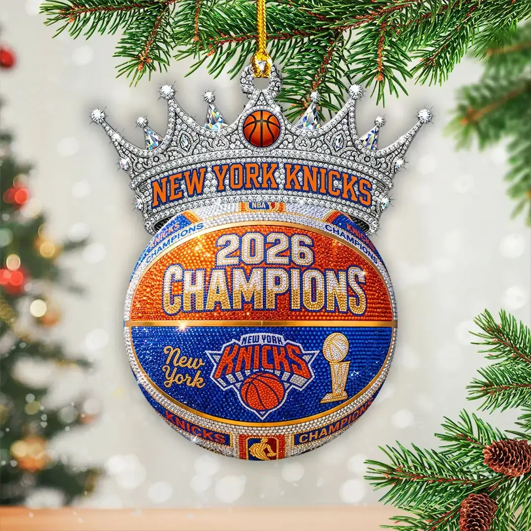 New York Knicks 2026 Finals Champions Acrylic Christmas Ornament Knicks Merch Holiday Decor New York Knicks 2026 Finals Champions Acrylic Christmas Ornament Knicks Merch Holiday Decor