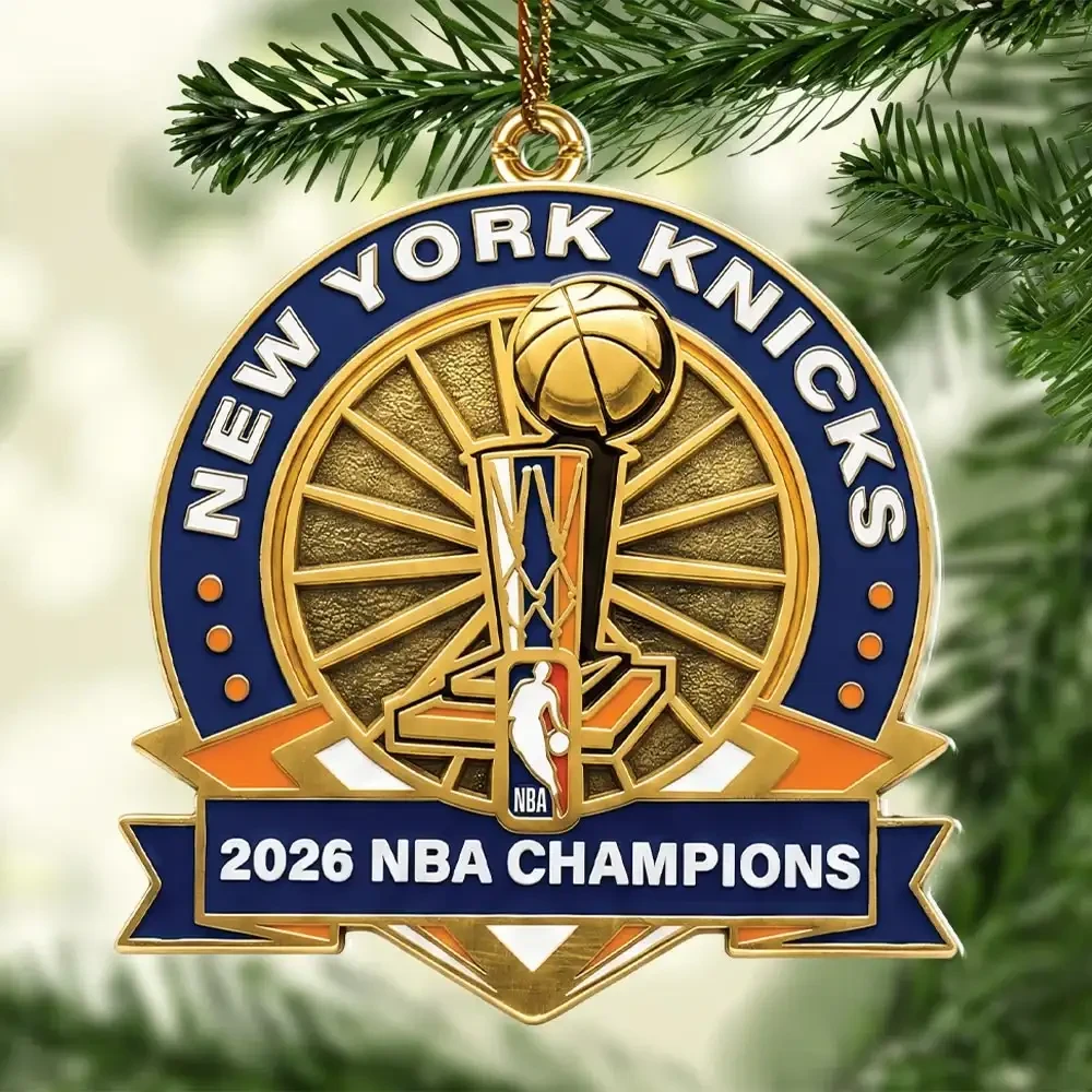 New York Knicks 2026 Finals Champions Acrylic Ornament Christmas Decor NY Knicks Merch Gifts