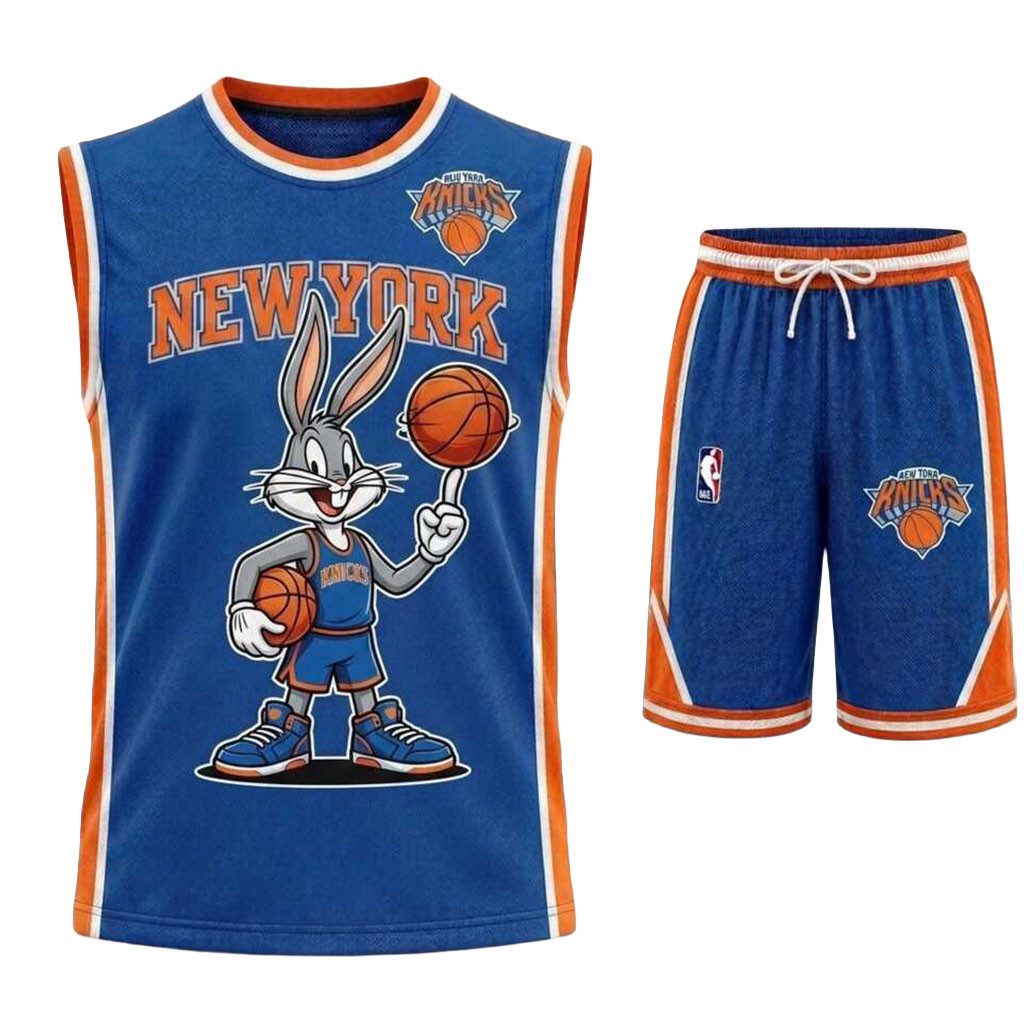New York Knicks Bugs Bunny Tank Top And Shorts Set New York Basketball Merch Present For Fans