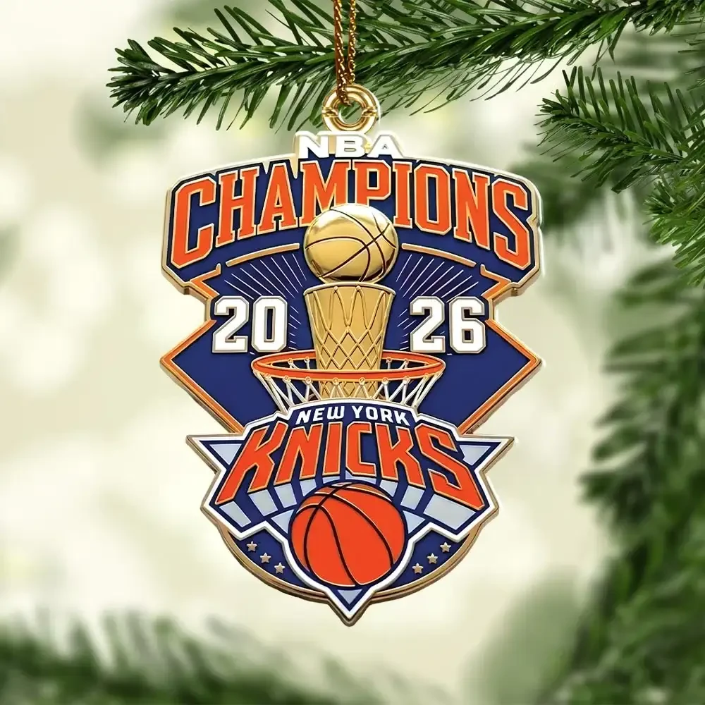 New York Knicks Finals Champions 2026 Acrylic Christmas Ornament Xmas Tree Decor Knicks Merch