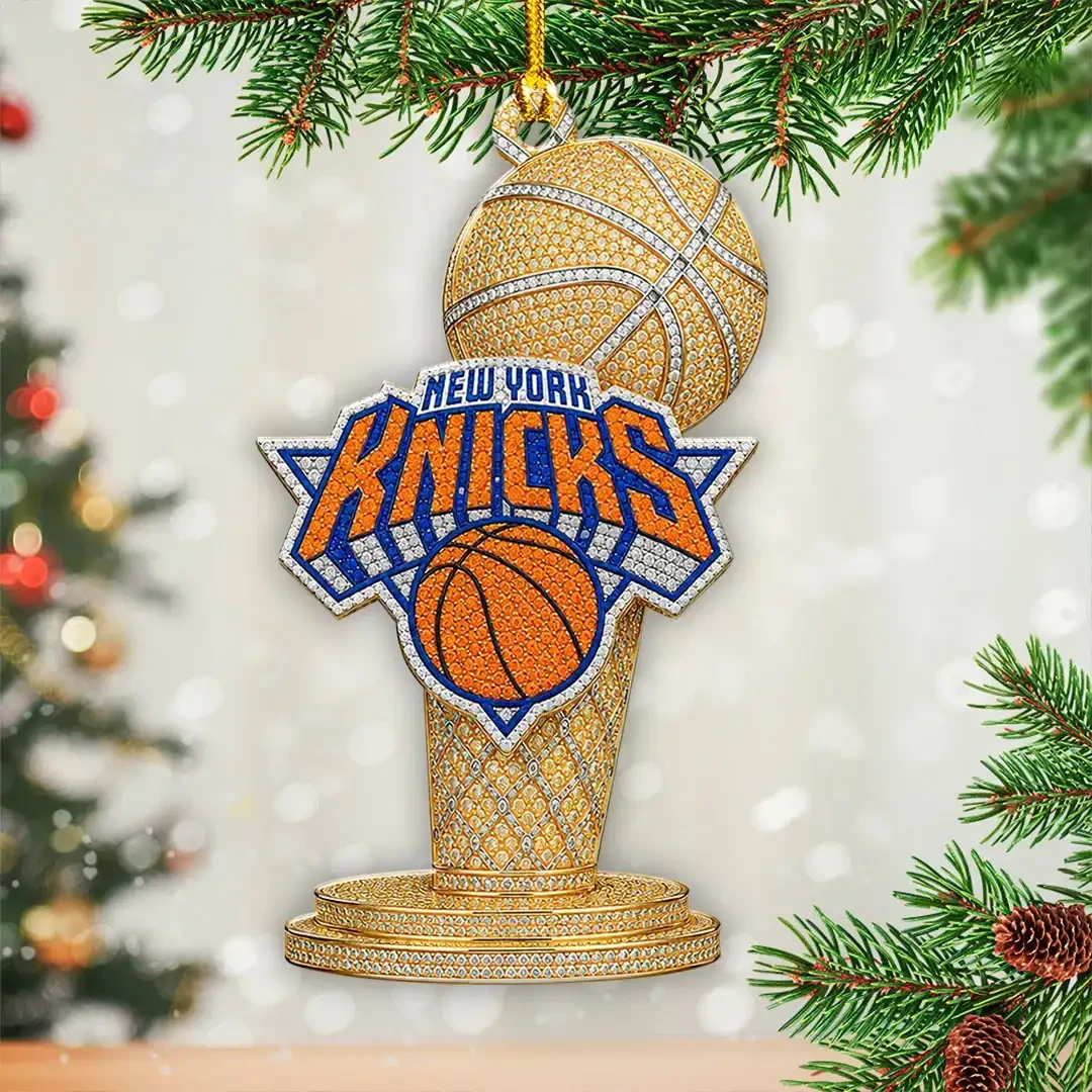 New York Knicks Merch 2026 Finals Champions Acrylic Ornament Christmas Tree Ornaments