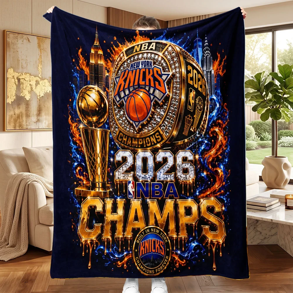 New York Knicks Merch 2026 Finals Champions Blanket Basketball Fan Gift Ideas