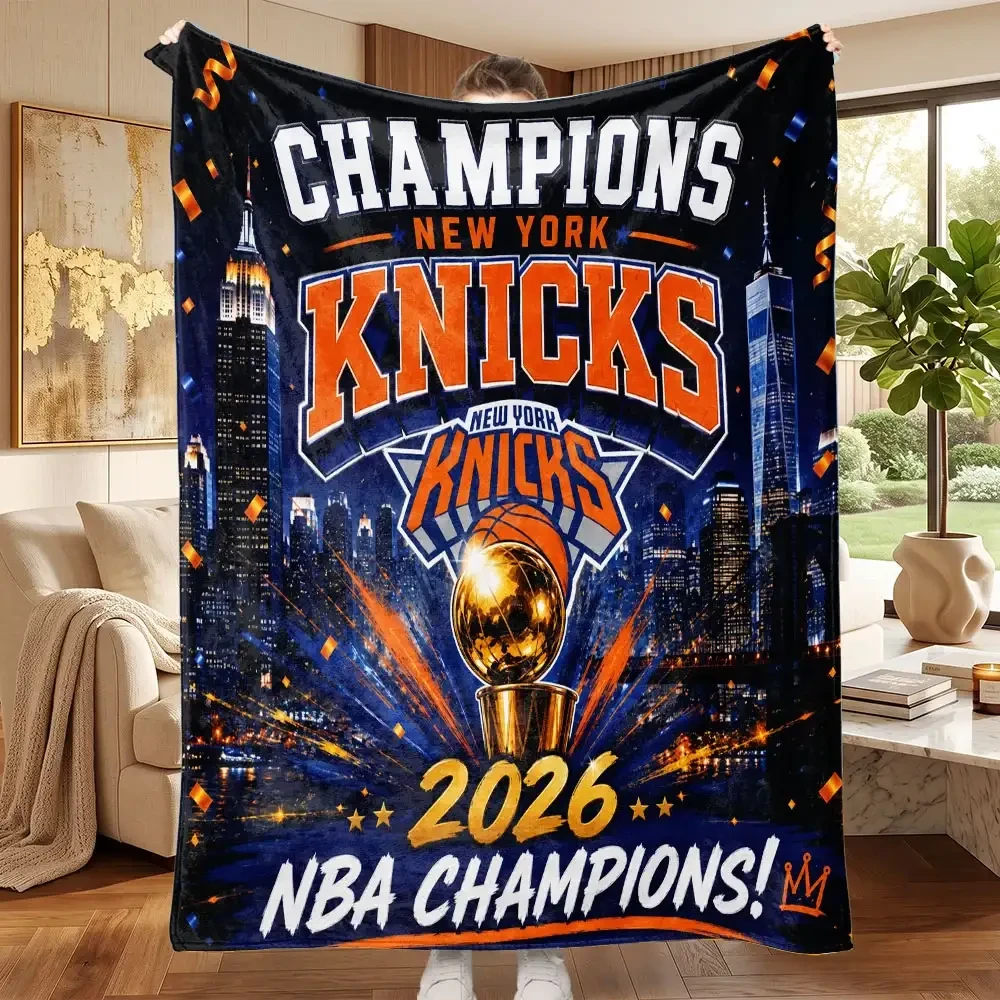 New York Knicks Merch 2026 Finals Champions Blanket Presents For Basketball Fans