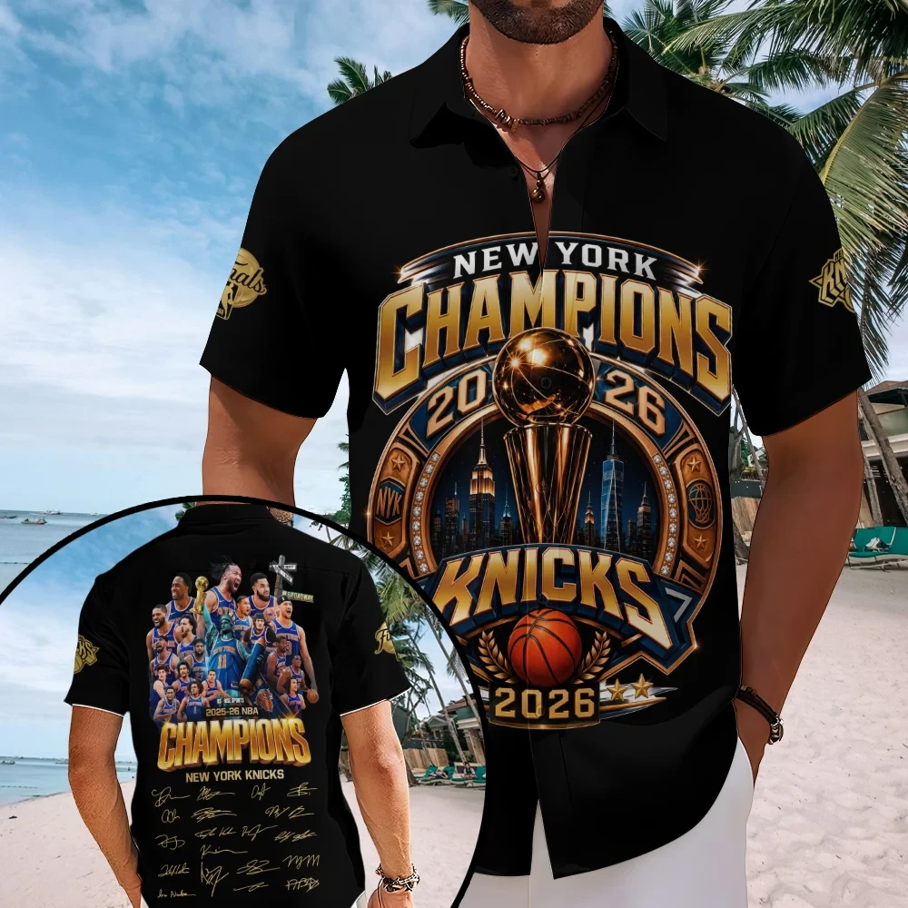 New York Knicks Merch 2026 Finals Champions Hawaiian Shirt Best Gift For A Basketball Fan