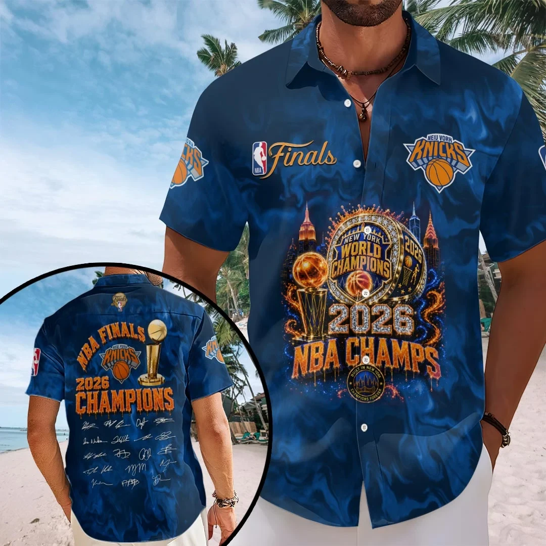 New York Knicks Merch 2026 Finals Champions Hawaiian Shirt Gifts For Basketball Fan New York Knicks Merch 2026 Finals Champions Hawaiian Shirt Gifts For Basketball Fan