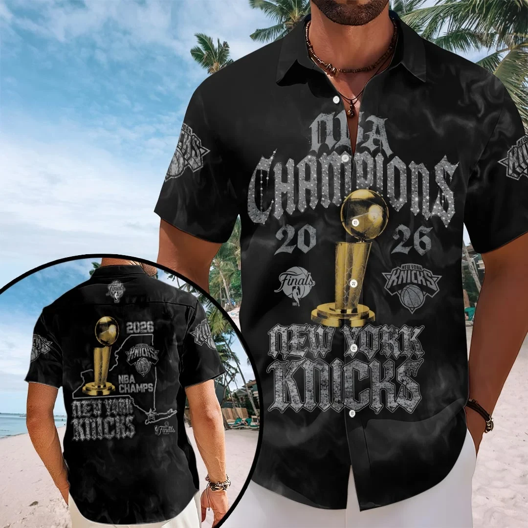 New York Knicks Merch 2026 Finals Champions Hawaiian Shirt Presents For Basketball Fans