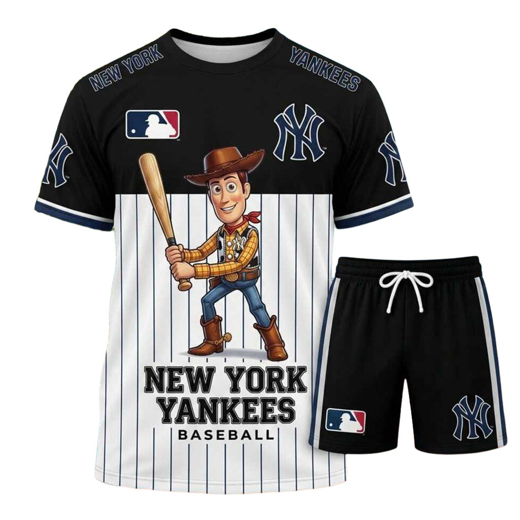 New York Yankees Baseball Woody Character Shirt And Shorts NY Yankees Merch Baseball Fan Gift