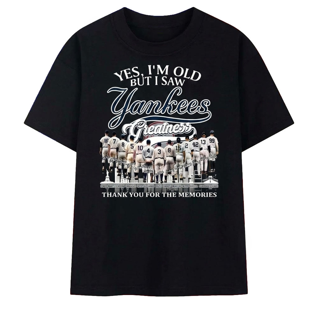 New York Yankees Greatness Legends Baseball Graphic T-Shirt Yankees Merch Fan Gifts
