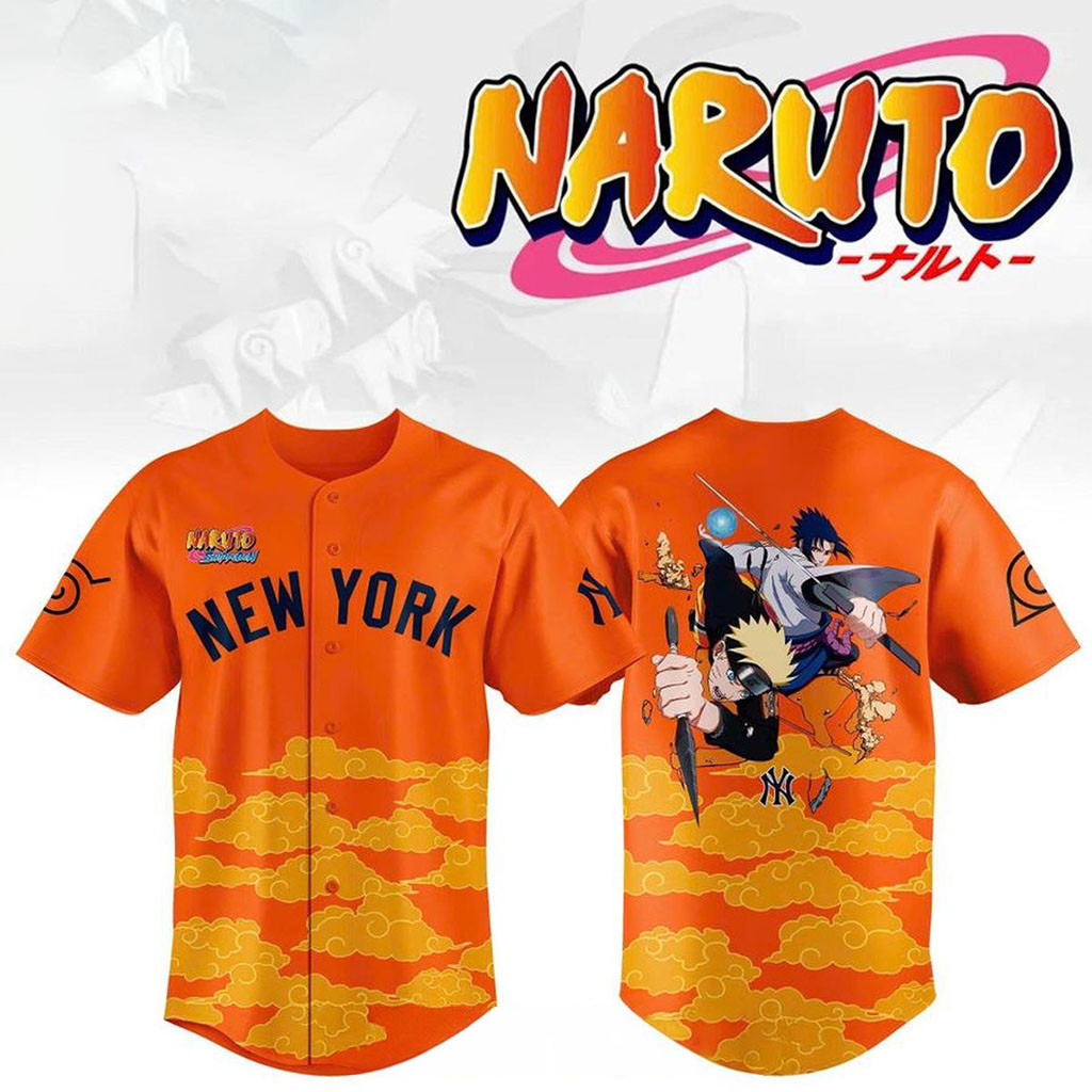 New York Yankees Naruto Night 2026 Anime Theme Game Baseball Jersey NY Yankees Merch Fan Gifts