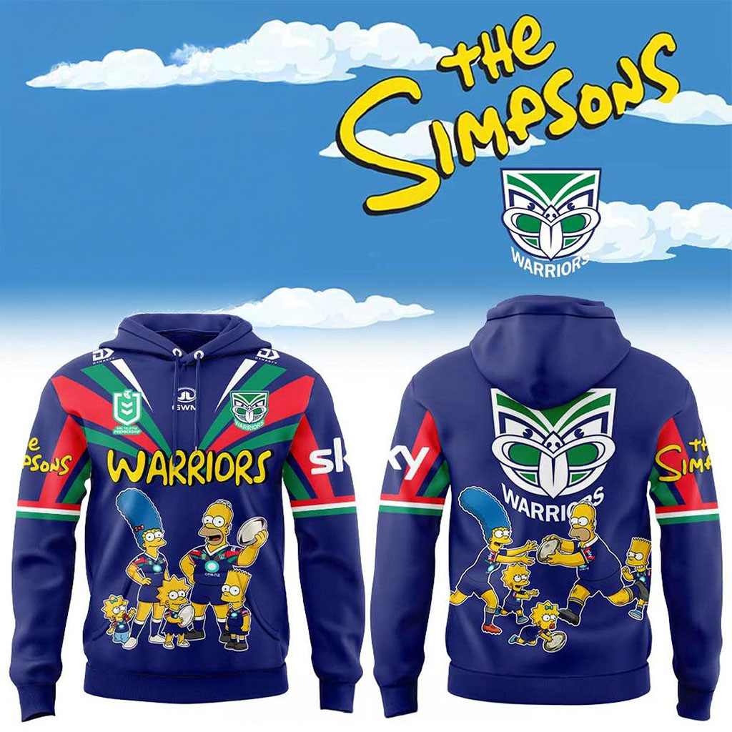 New Zealand Warriors 2026 The Simpsons Theme NRL Game Hoodie NZ Warriors Merch Rugby Fan Gifts New Zealand Warriors 2026 The Simpsons Theme NRL Game Hoodie NZ Warriors Merch Rugby Fan Gifts