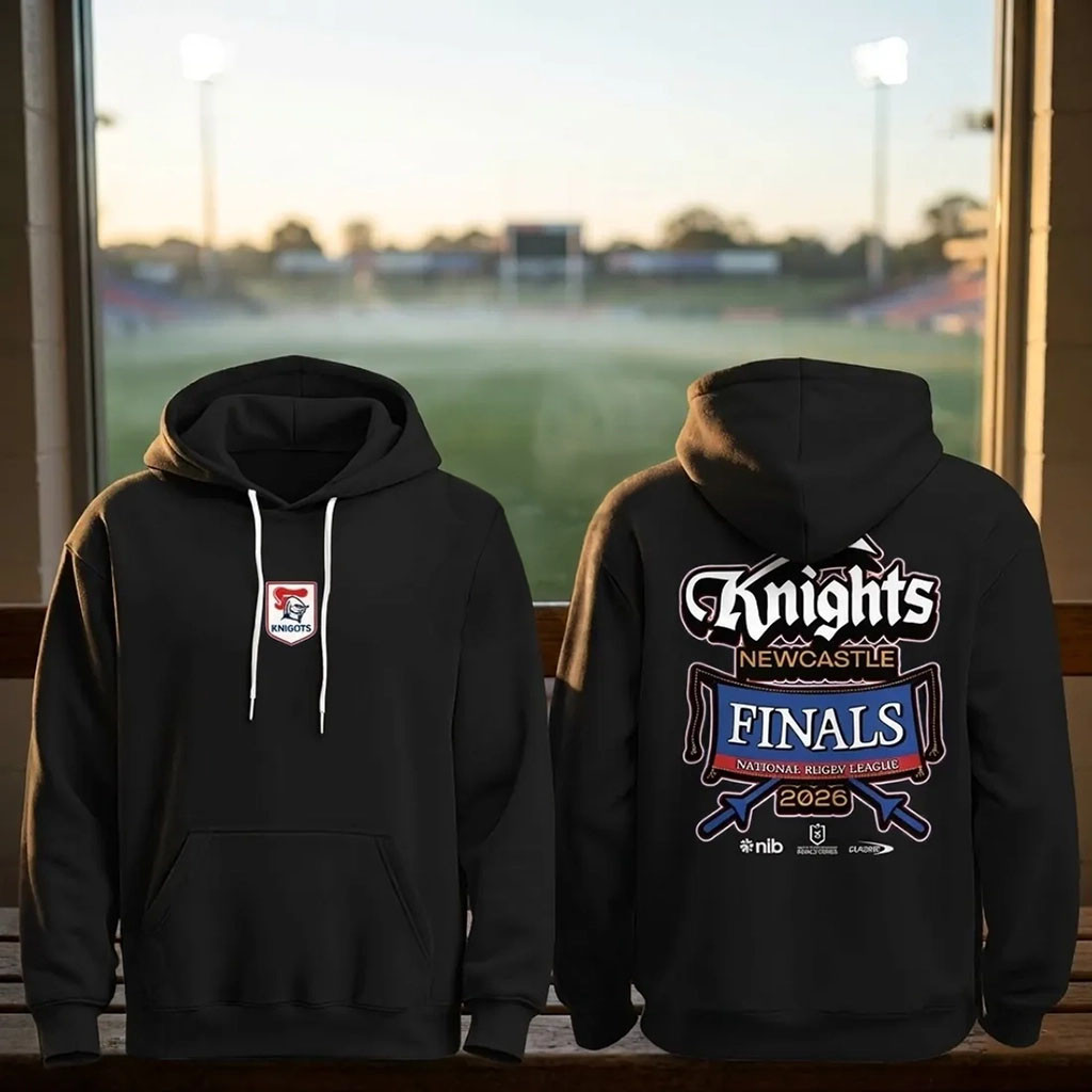 Newcastle Knights 2026 NRL Finals Black Hoodie Knights Merch Gifts For Football Fan