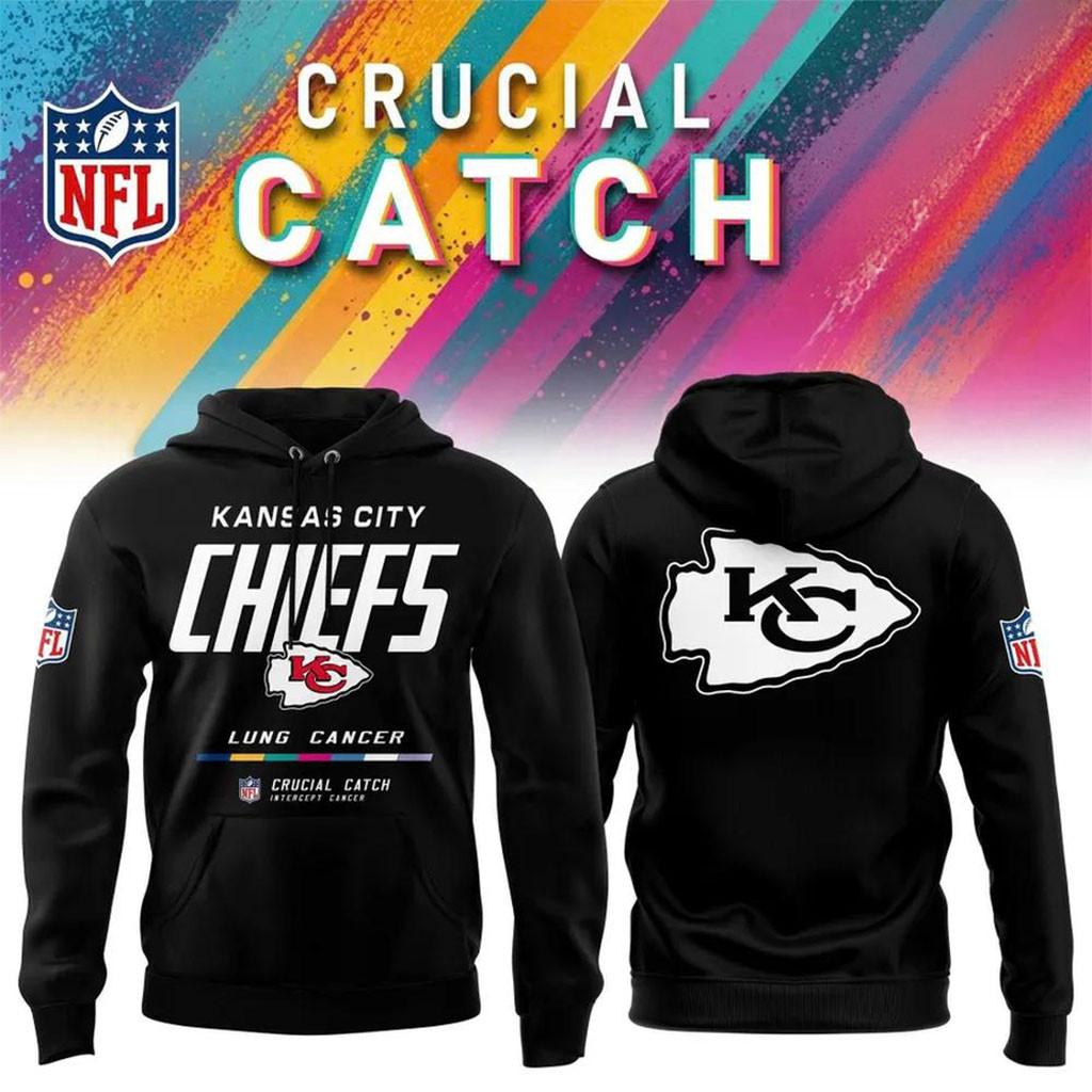 NFL Crucial Catch Merch 2026 KC Chiefs Crucial Catch Intercept Cancer Hoodie Fans Gifts NFL Crucial Catch Merch 2026 KC Chiefs Crucial Catch Intercept Cancer Hoodie Fans Gifts