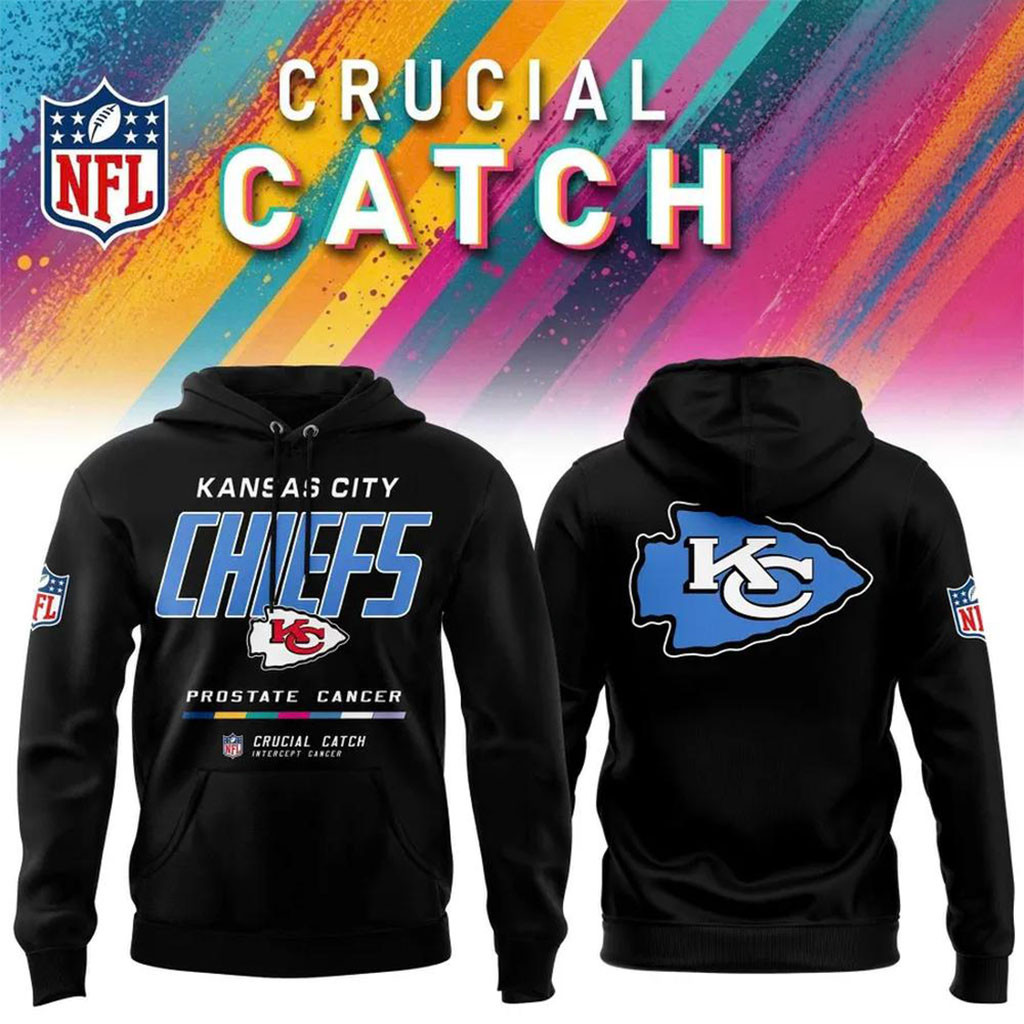 NFL Crucial Catch Merch 2026 KC Chiefs Crucial Catch Intercept Cancer Hoodie Gifts For Football Fan