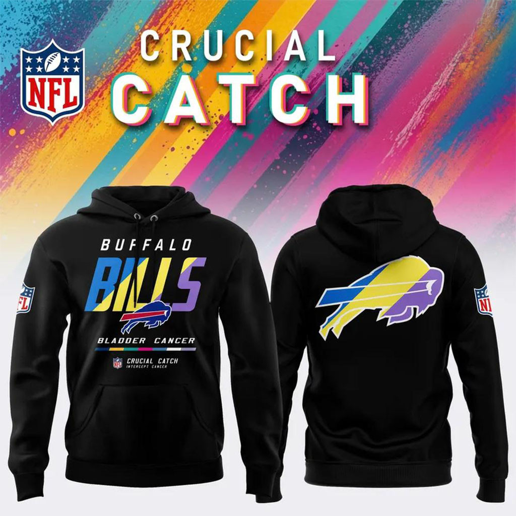 NFL Crucial Catch Merch Buffalo Bills 2026 Crucial Catch Intercept Cancer Hoodie Football Apparel