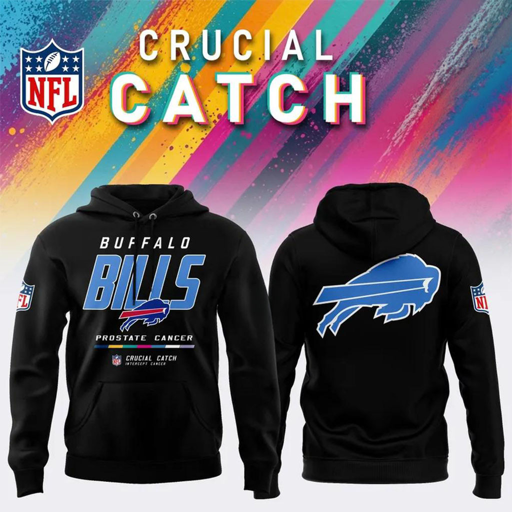 NFL Crucial Catch Merch Buffalo Bills 2026 Crucial Catch Intercept Cancer Hoodie Football Fan Gear