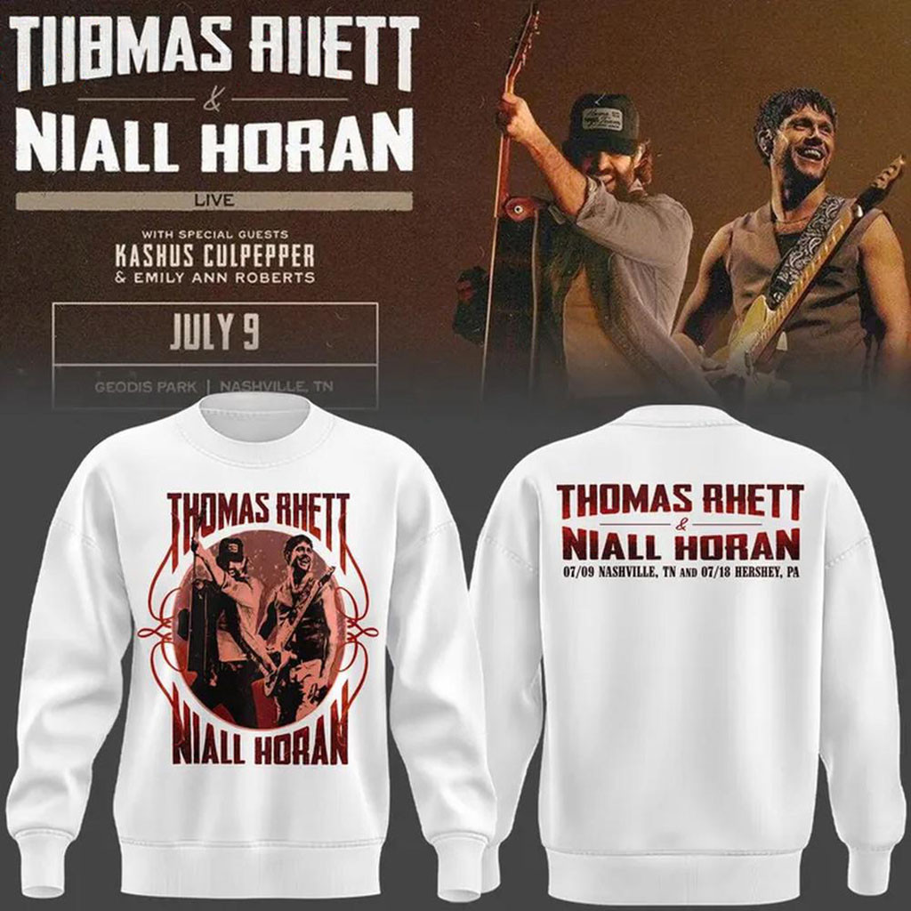 Niall Horan X Thomas Rhett Nashville TN 2026 Tour Sweatshirt Best Gifts For Music Lovers