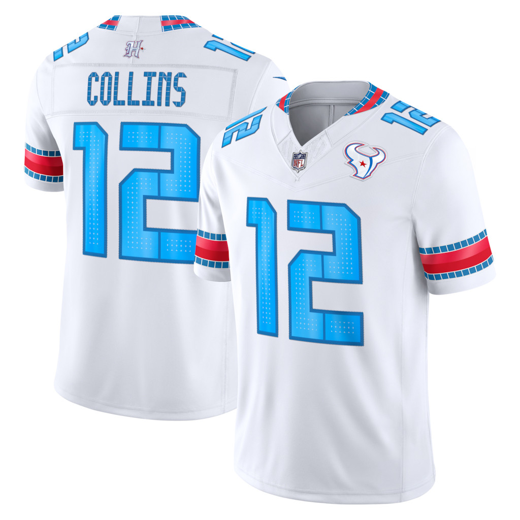 Nico Collins Jersey Shirt #12 Houston Texans Merch 2026 Texans Rivalries Collection Jersey