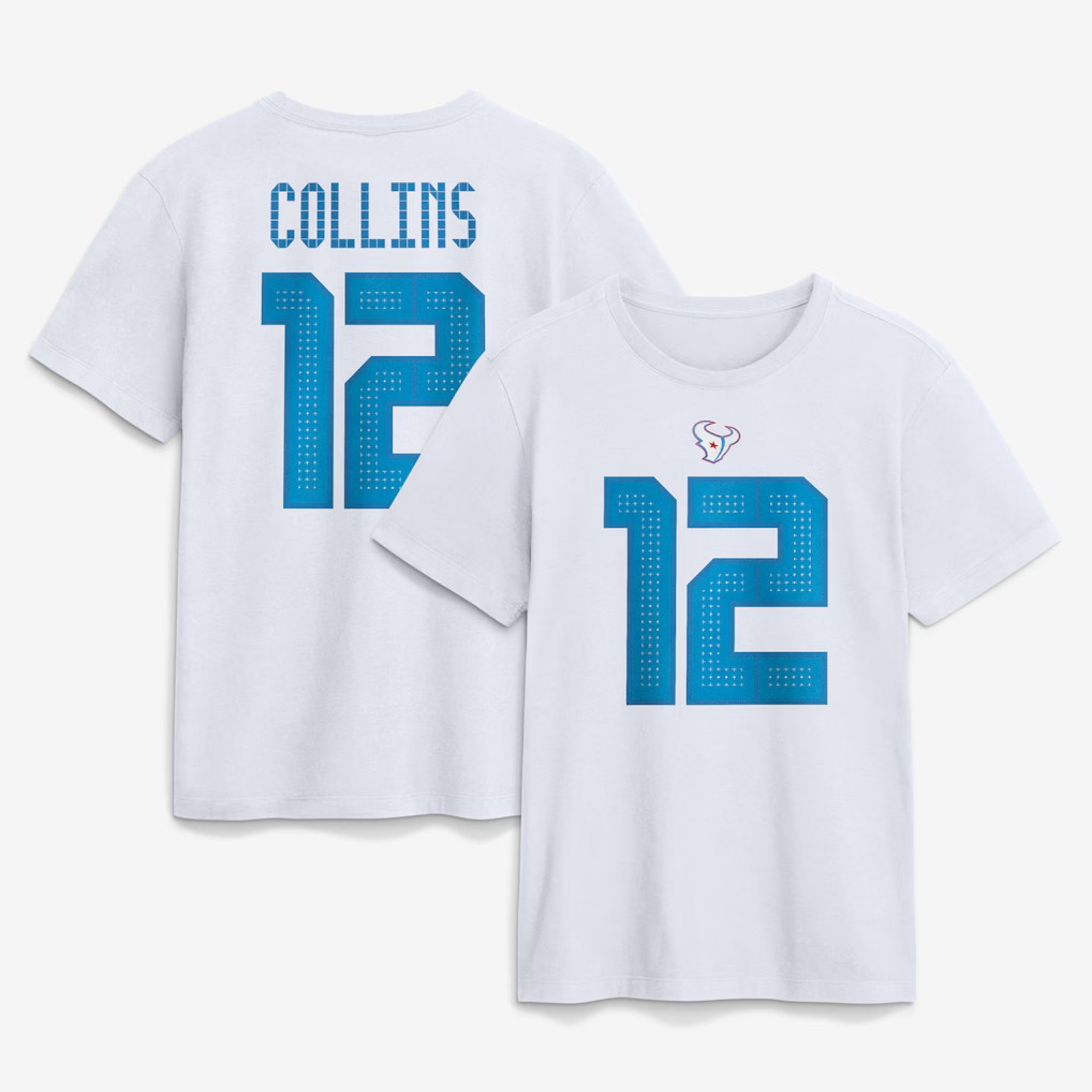 Nico Collins T-Shirt Houston Texans Merch 2026 #12 Houston Texans Rivalries Collection Apparel Nico Collins T-Shirt Houston Texans Merch 2026 #12 Houston Texans Rivalries Collection Apparel